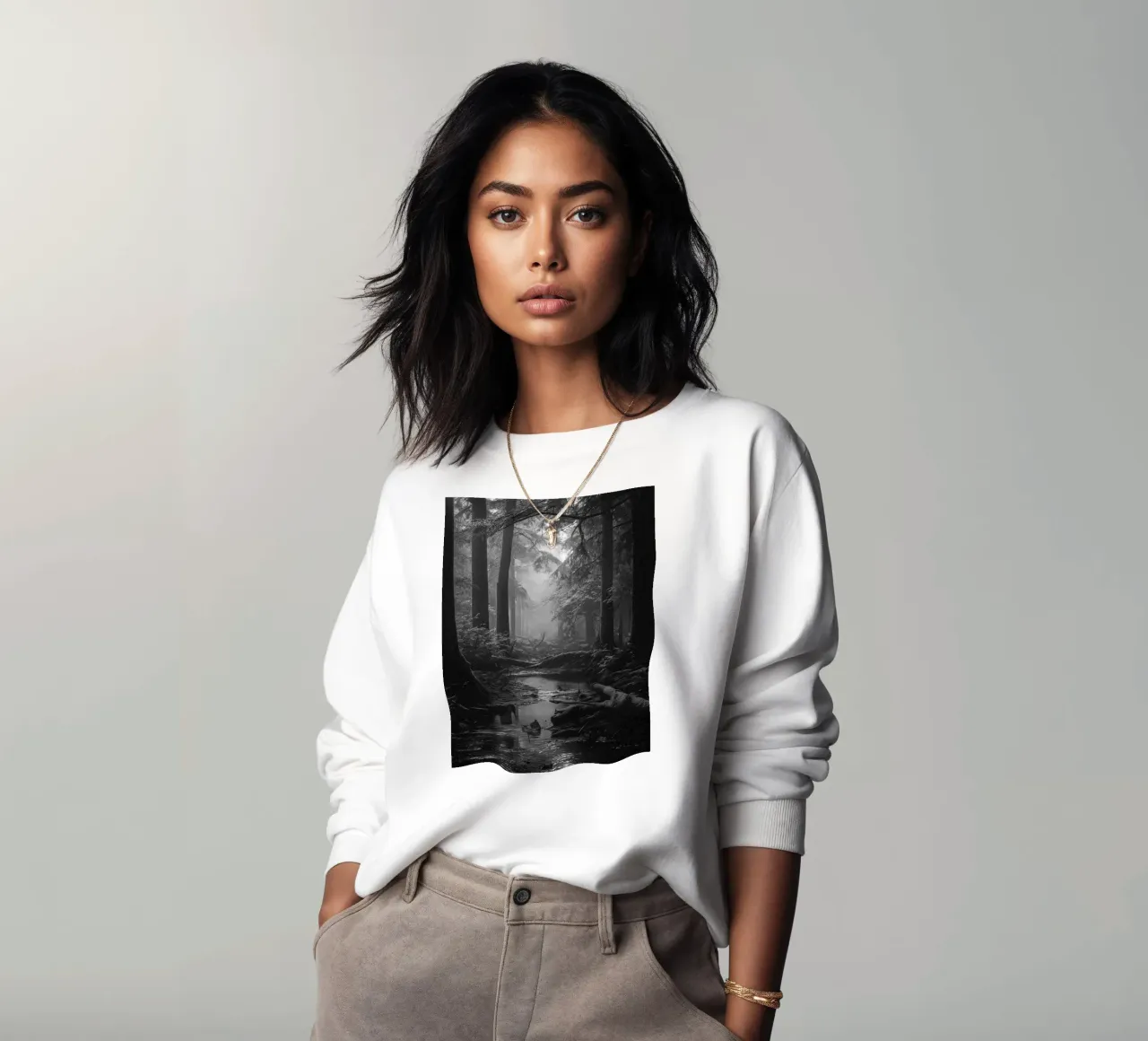 fiume secco nella foresta felpa da BlogSawoo