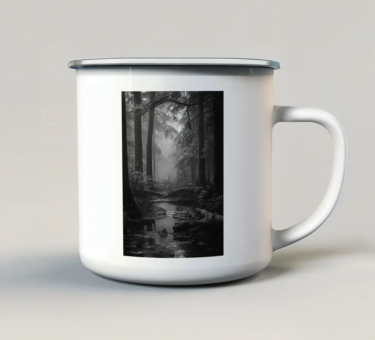 fiume secco nella foresta tazza in smalto da BlogSawoo