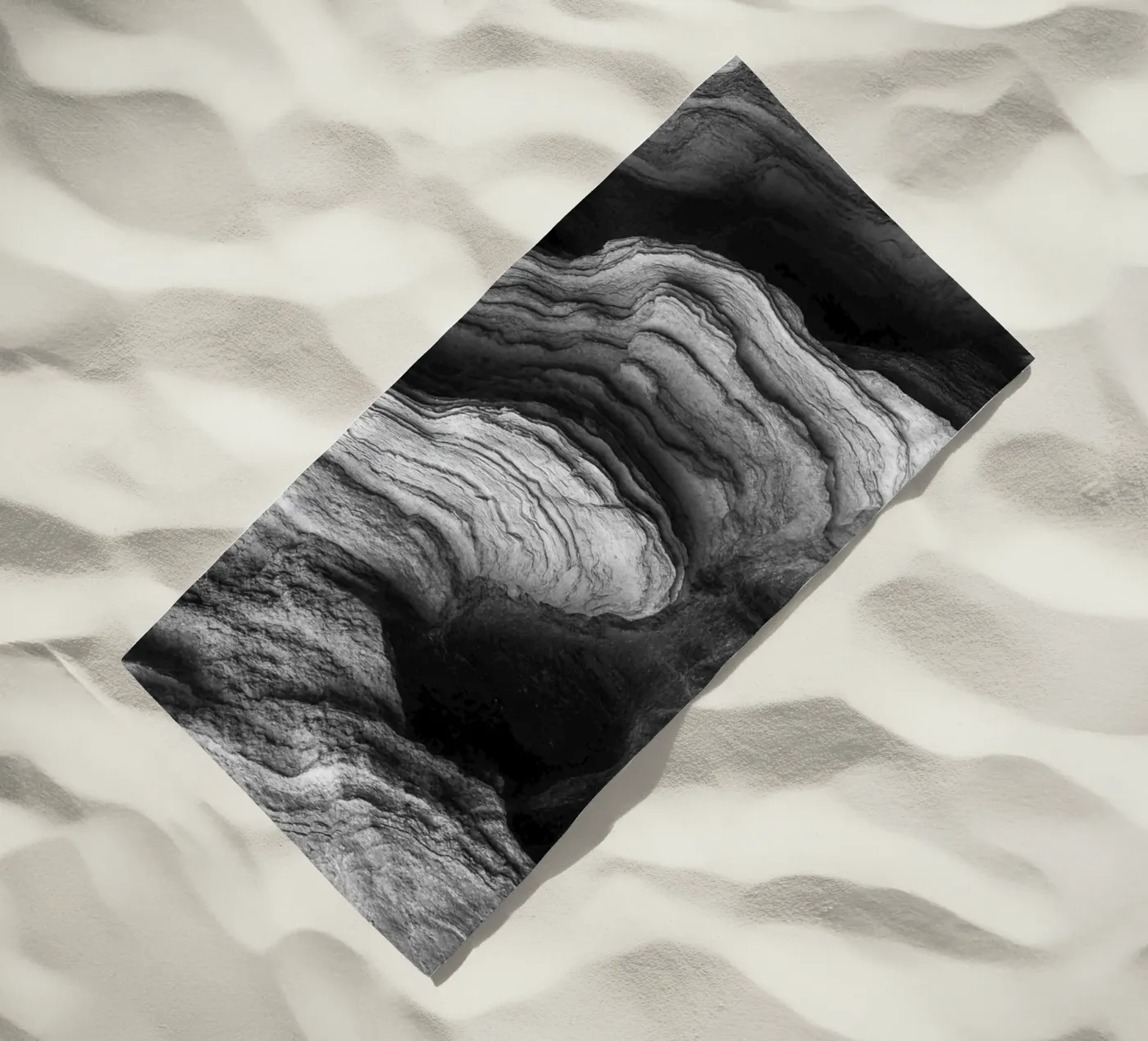 layer stone beach towel by BlogSawoo