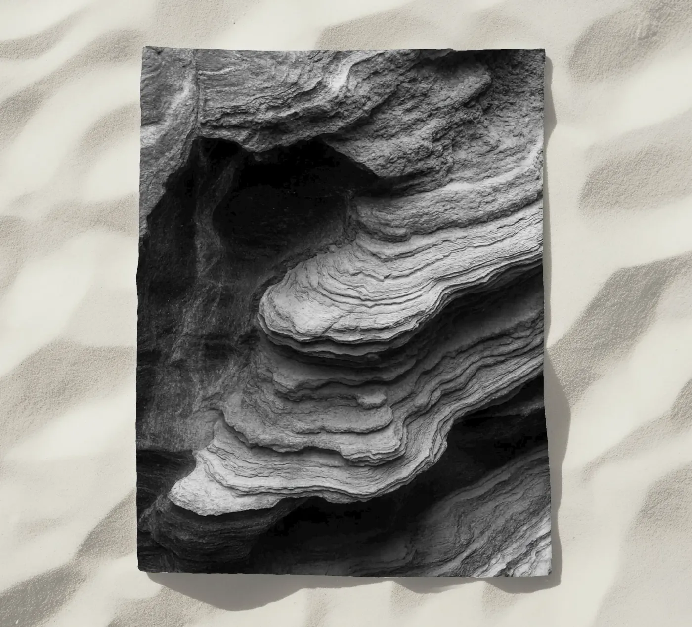 layer stone beach towel by BlogSawoo