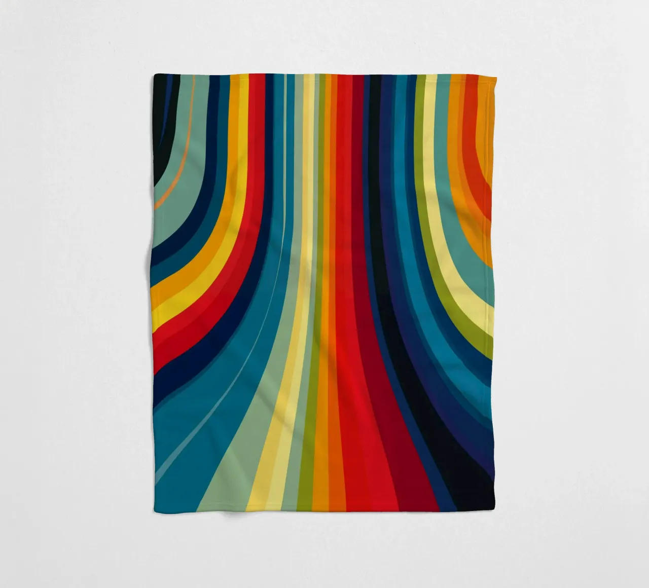 Abstracte retro regenboog fleecedeken van Autofocus