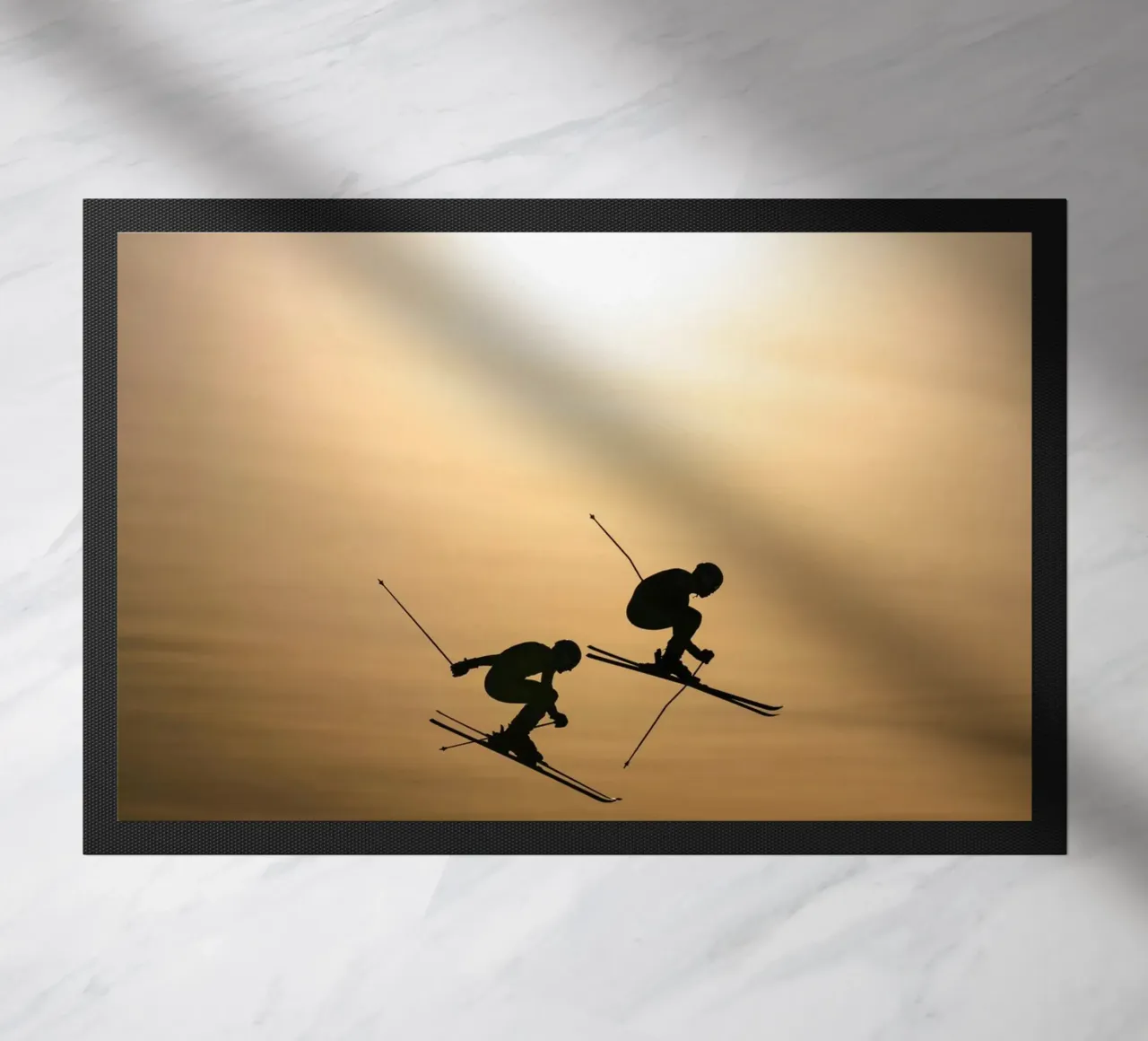 Grappig springen deurmat van Joshua Holmes