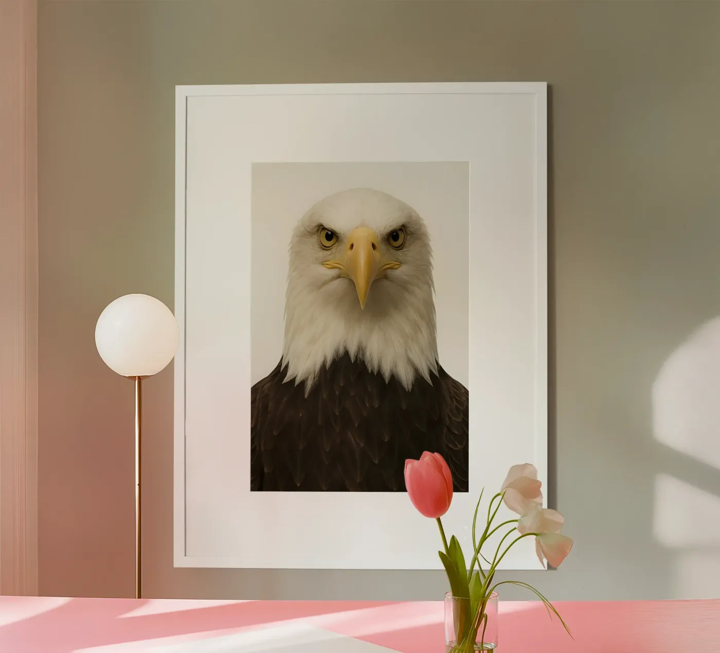 Hyper-Realistic Bald Eagle Portrait poster by Happy Wild Prints