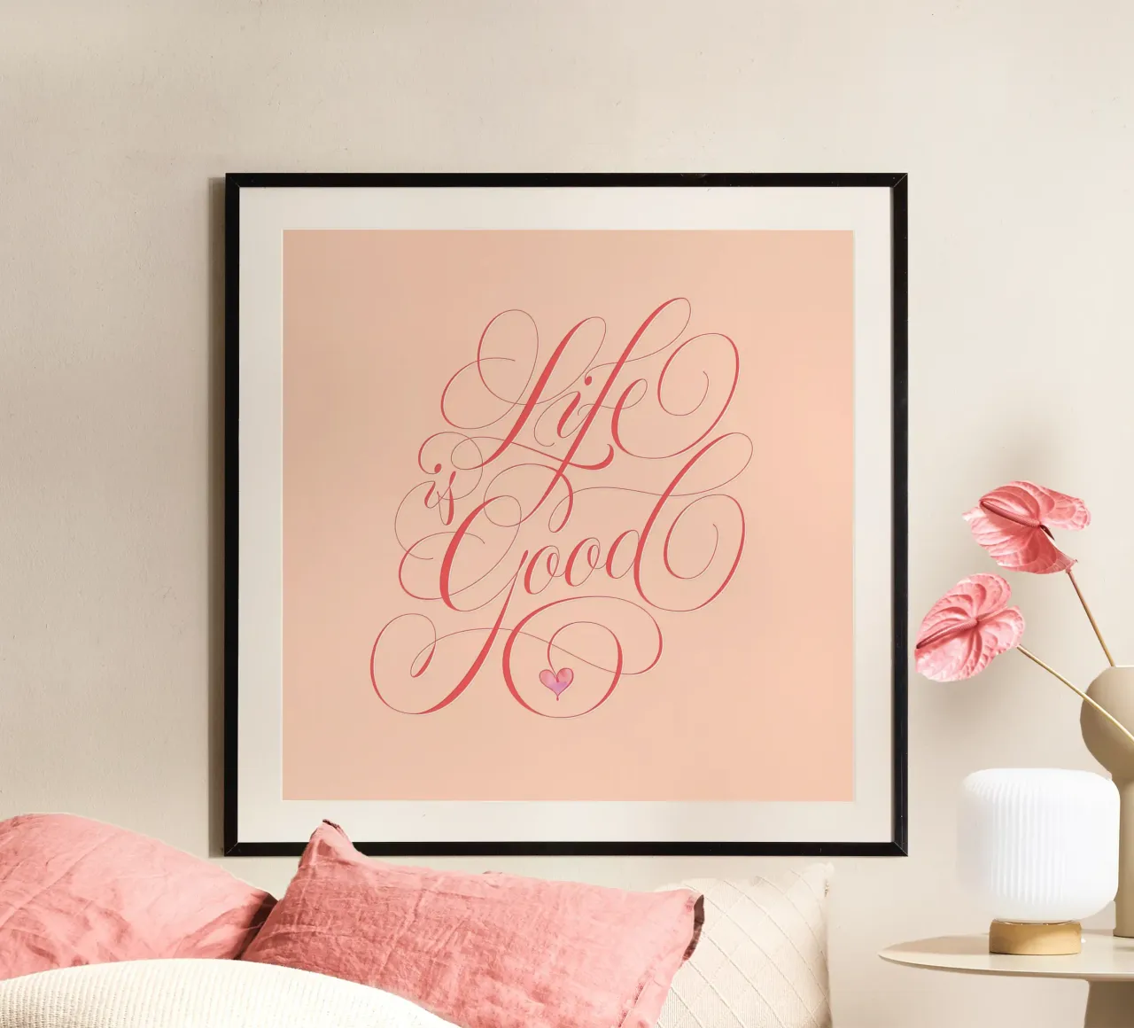 La vita è bella. Calligrafia a pennello. carta hahnemühle da CalliLetters