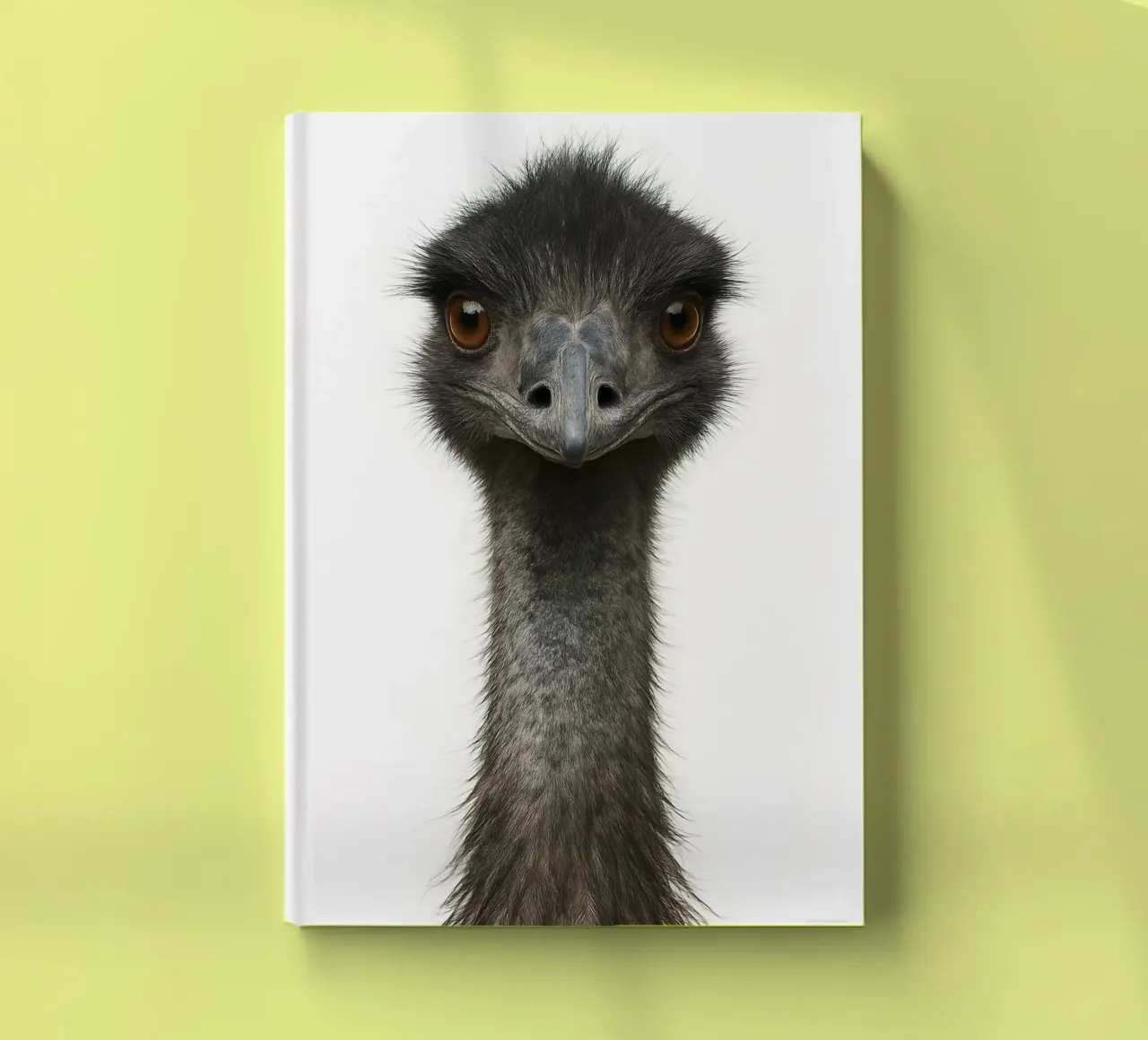 Hyper-Realistic Emu Portrait notebook by Happy Wild Prints