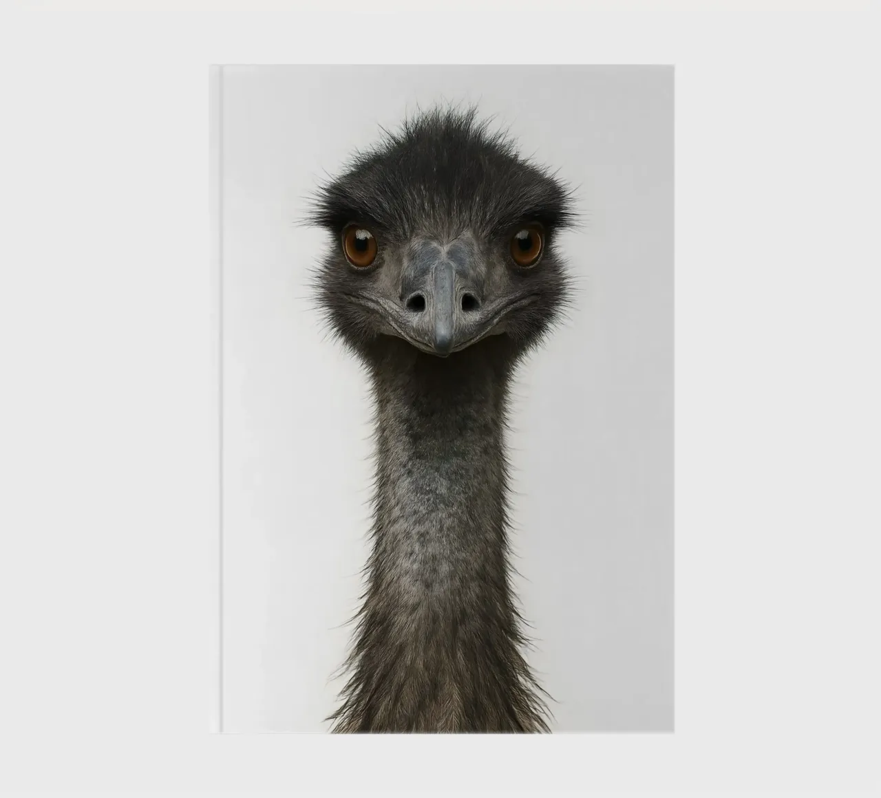 Hyper-Realistic Emu Portrait notebook by Happy Wild Prints