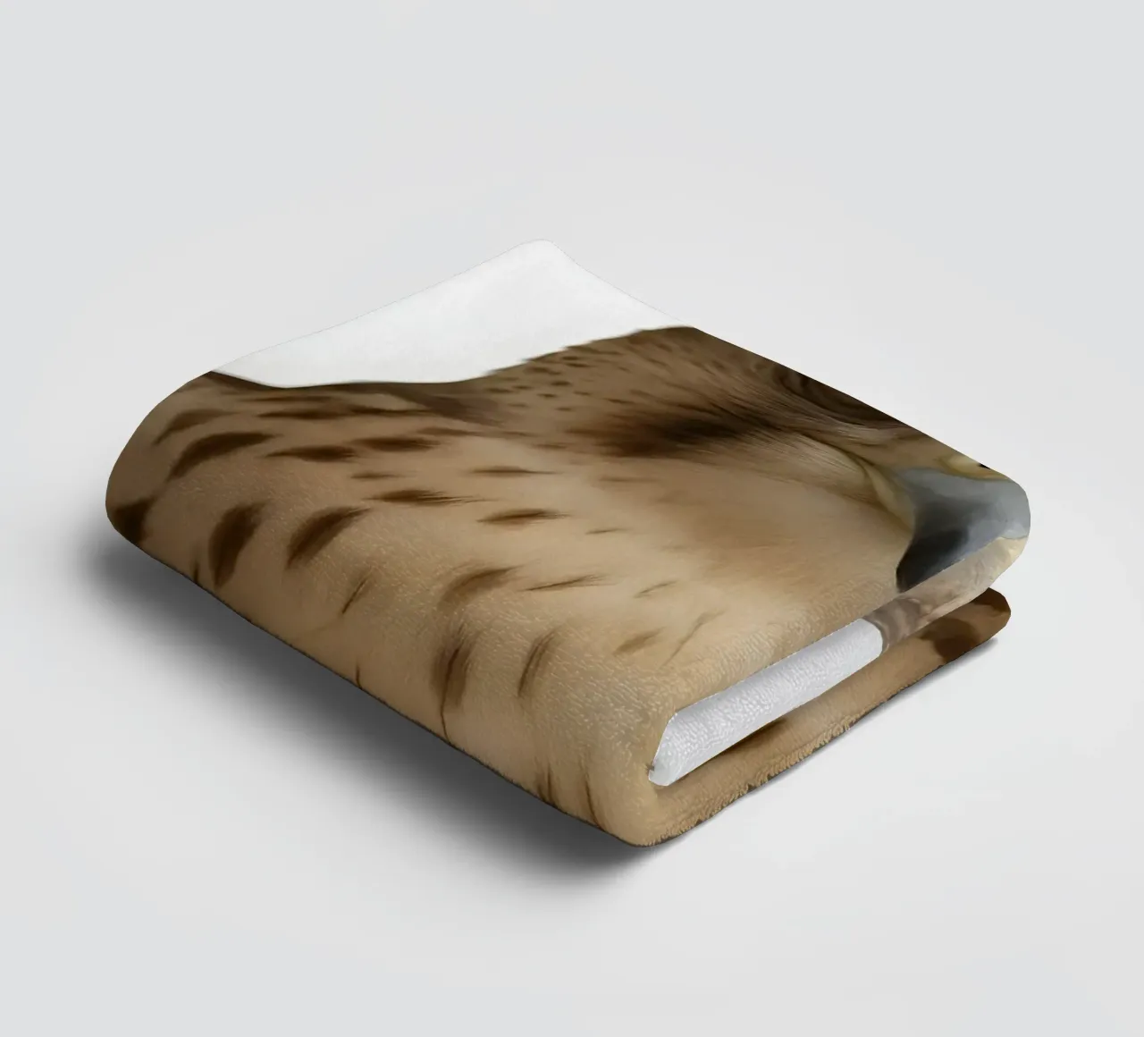 Hyper-Realistic Minimal Falcon Portrait towel by Happy Wild Prints