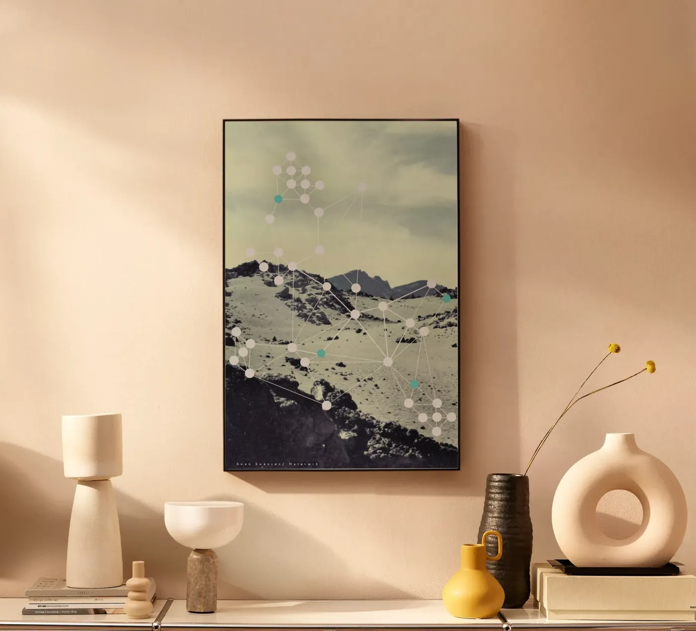 Netvaerk acryl van Swen Swensøn