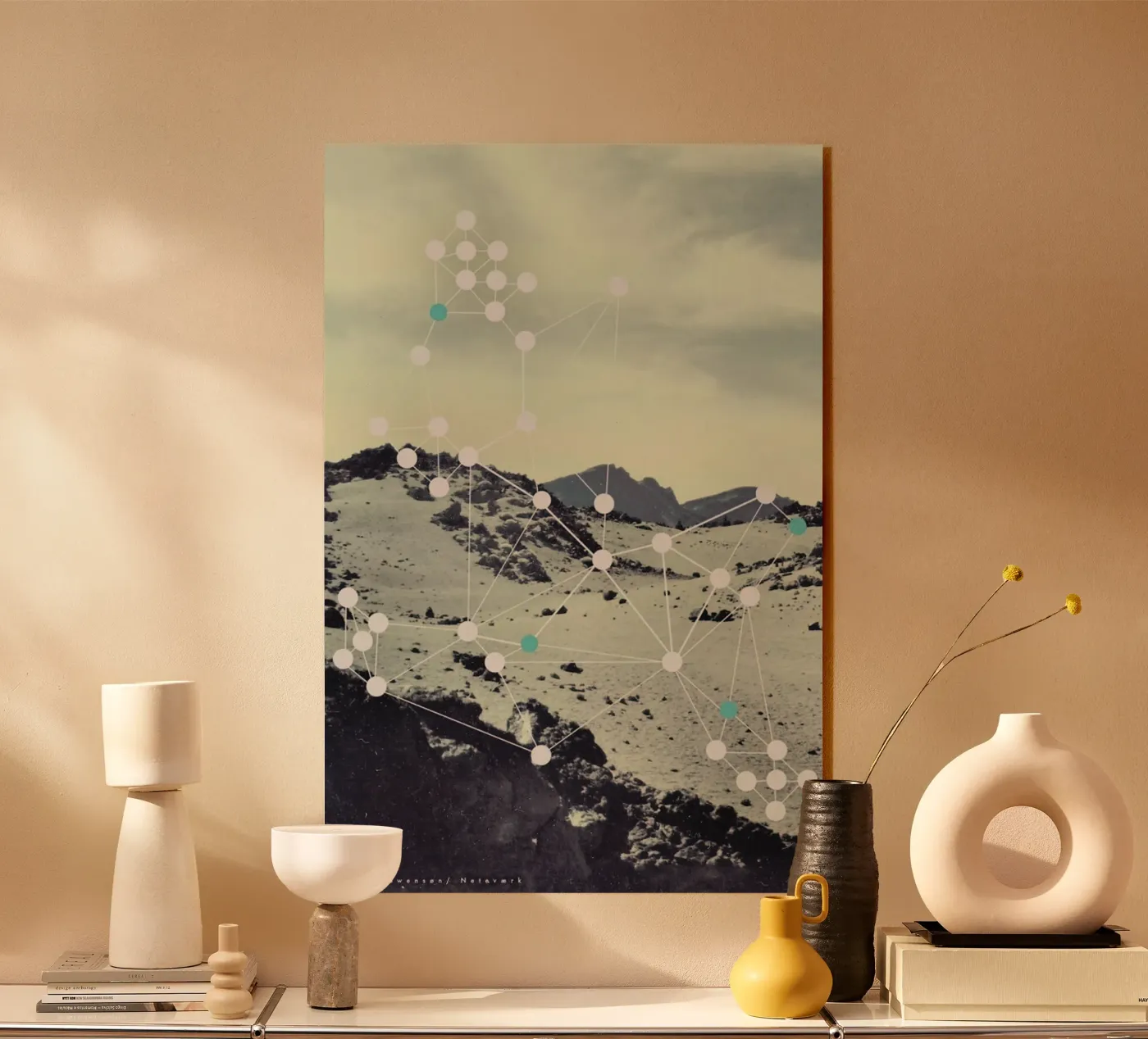 Netvaerk acryl van Swen Swensøn