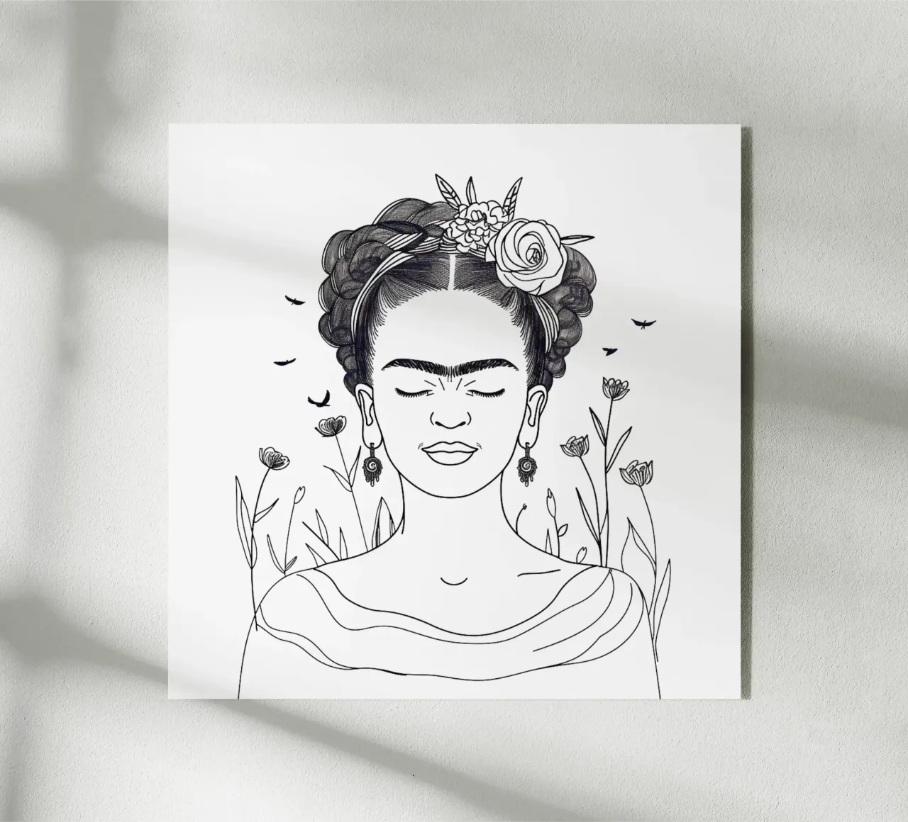 Frida Kahlo "Endless Strength" plexiglass da Fantasias Florales