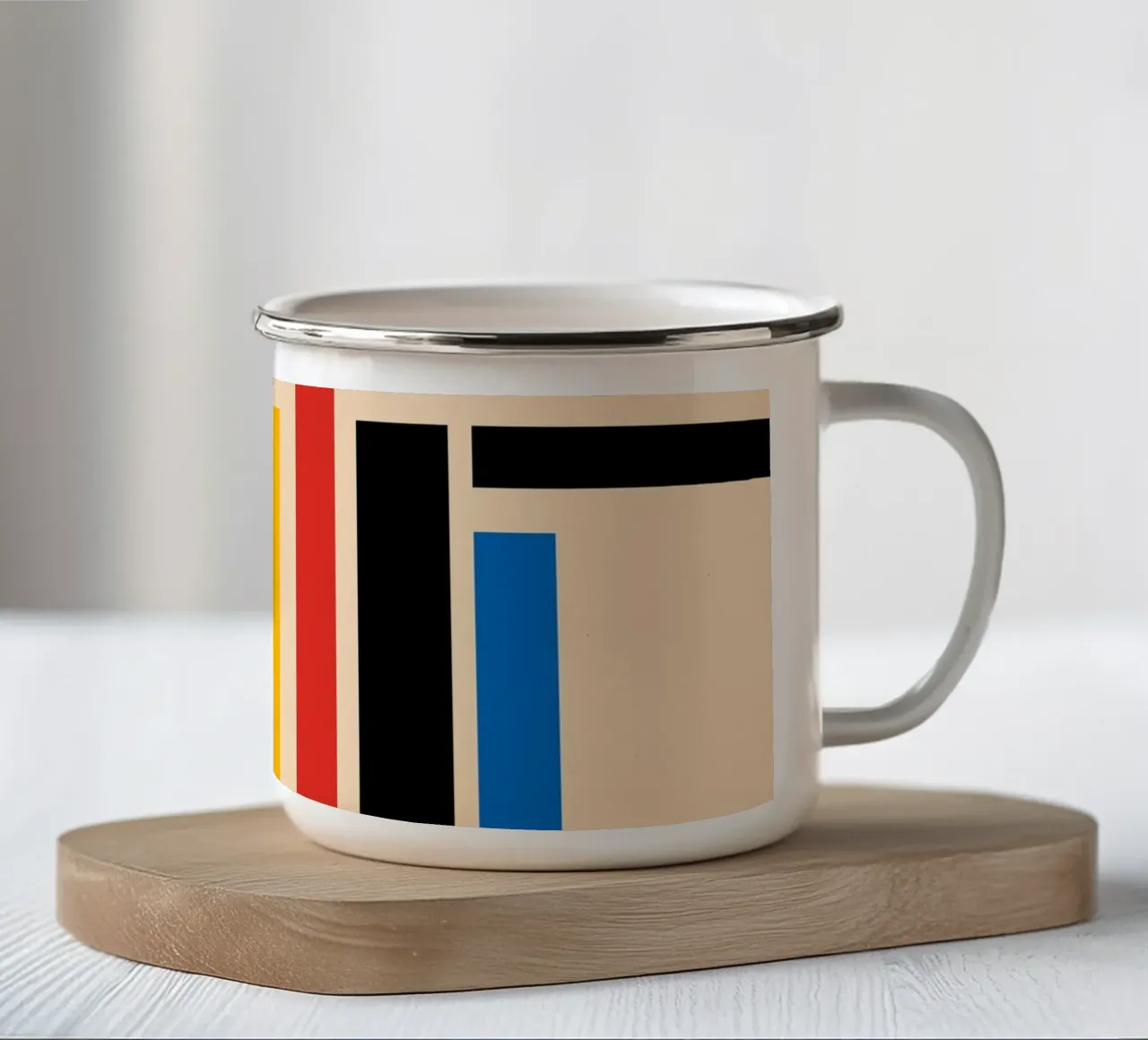 Classico Bauhaus moderno tazza in smalto da AbstraHaus by EZbie