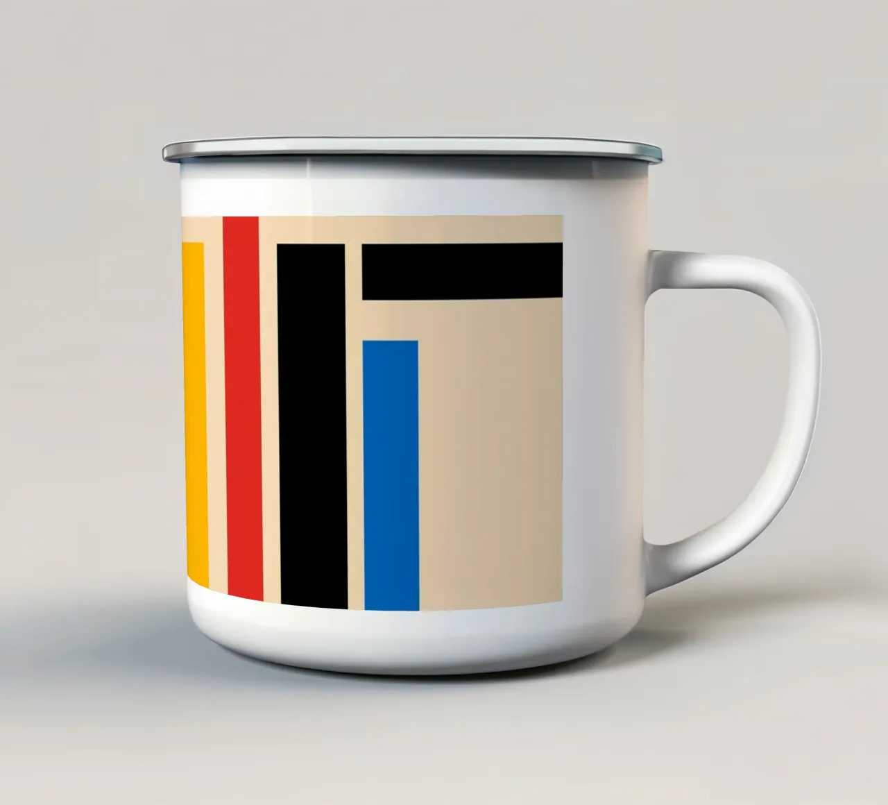 Classico Bauhaus moderno tazza in smalto da AbstraHaus by EZbie