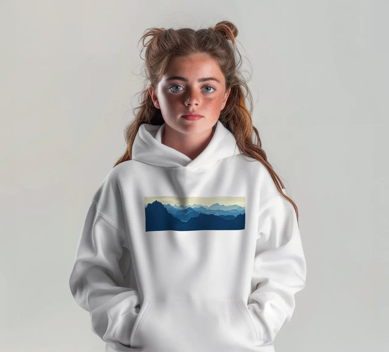 Mountain ranges in Norway felpa bambino con cappuccio da Fjöllart