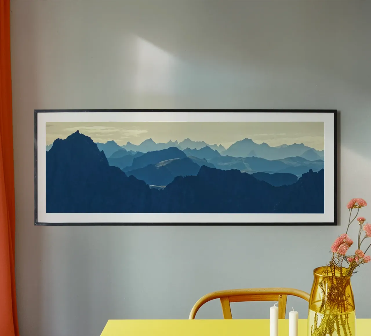 Mountain ranges in Norway carta hahnemühle da Fjöllart