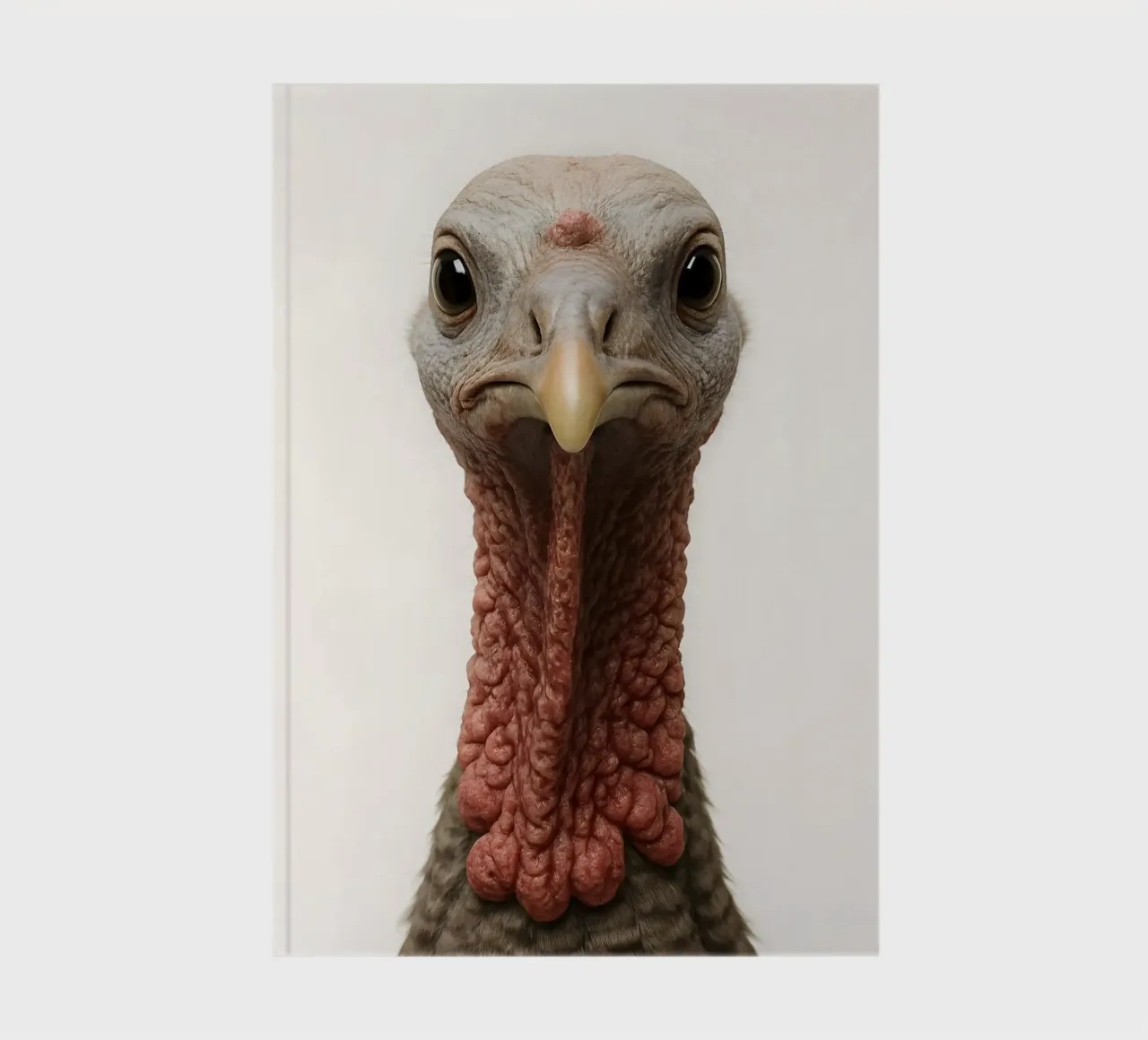 Elegant Turkey Portrait – Hyper-Realistic Bird Art Print notebook by Happy Wild Prints