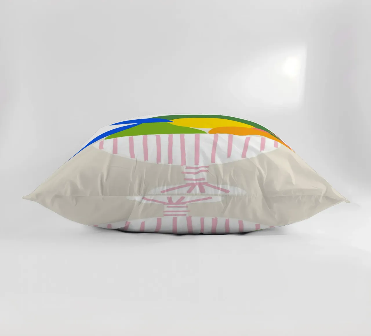 Bunter Obstkorb – Moderner Küchen-Print als farbenfrohe Illu cuscino da designlenamarie