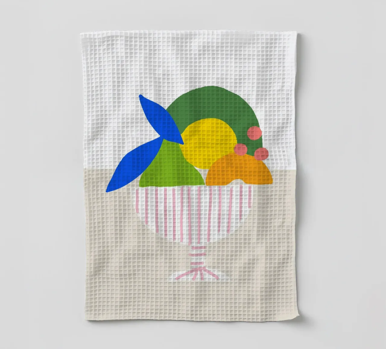 Bunter Obstkorb – Moderner Küchen-Print als farbenfrohe Illu canovaccio da cucina da designlenamarie