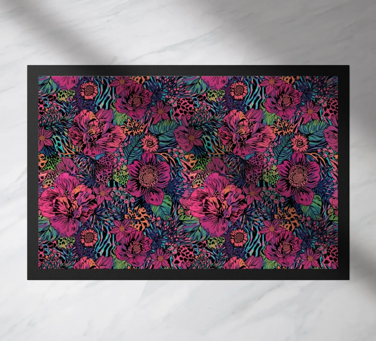 Dark Moody Floral Pattern zerbino da AzStore11