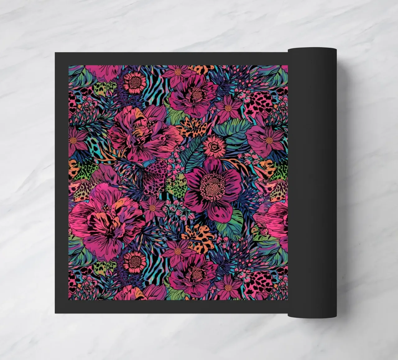 Dark Moody Floral Pattern zerbino da AzStore11