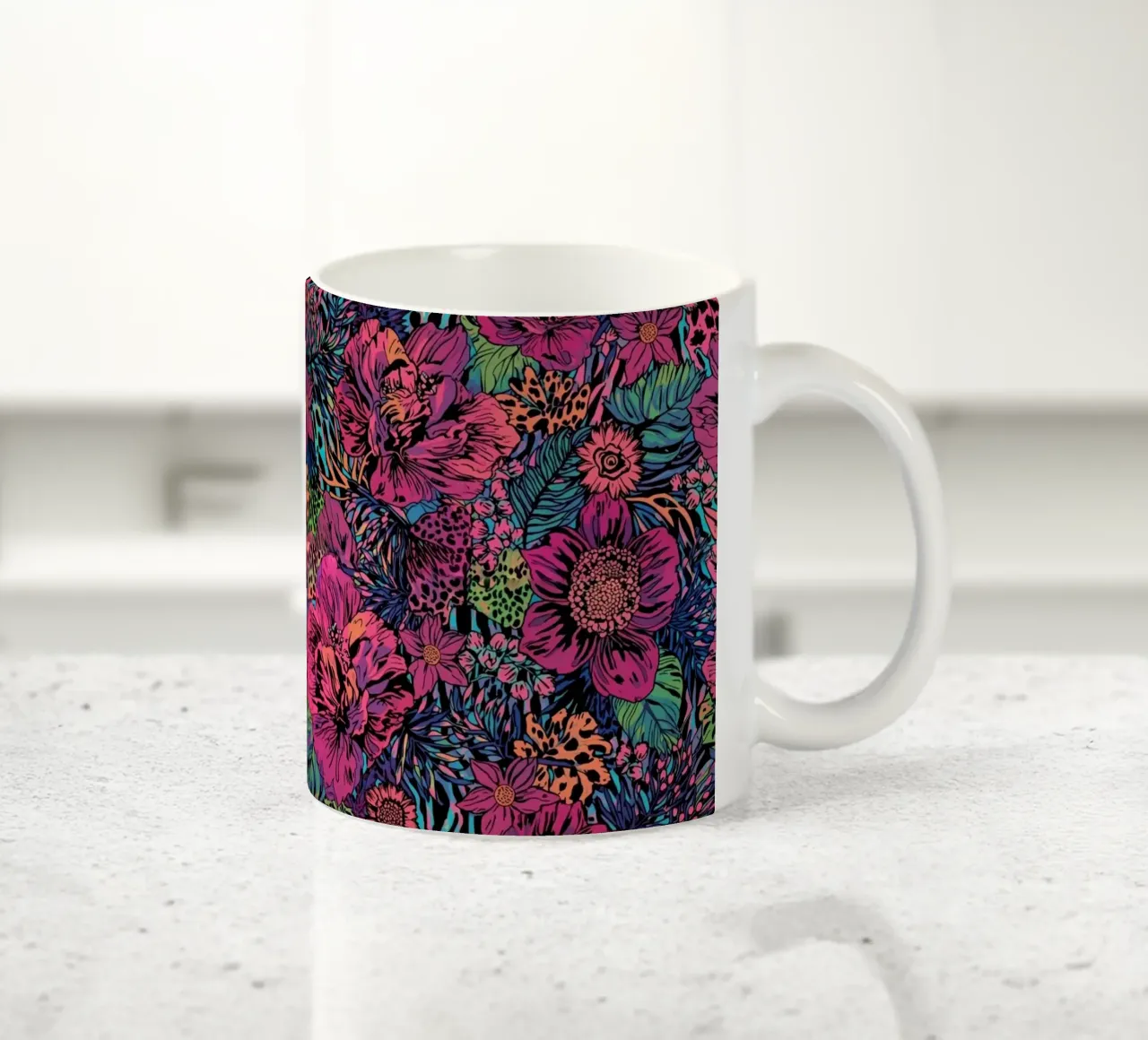 Dark Moody Floral Pattern tazza in ceramica da AzStore11