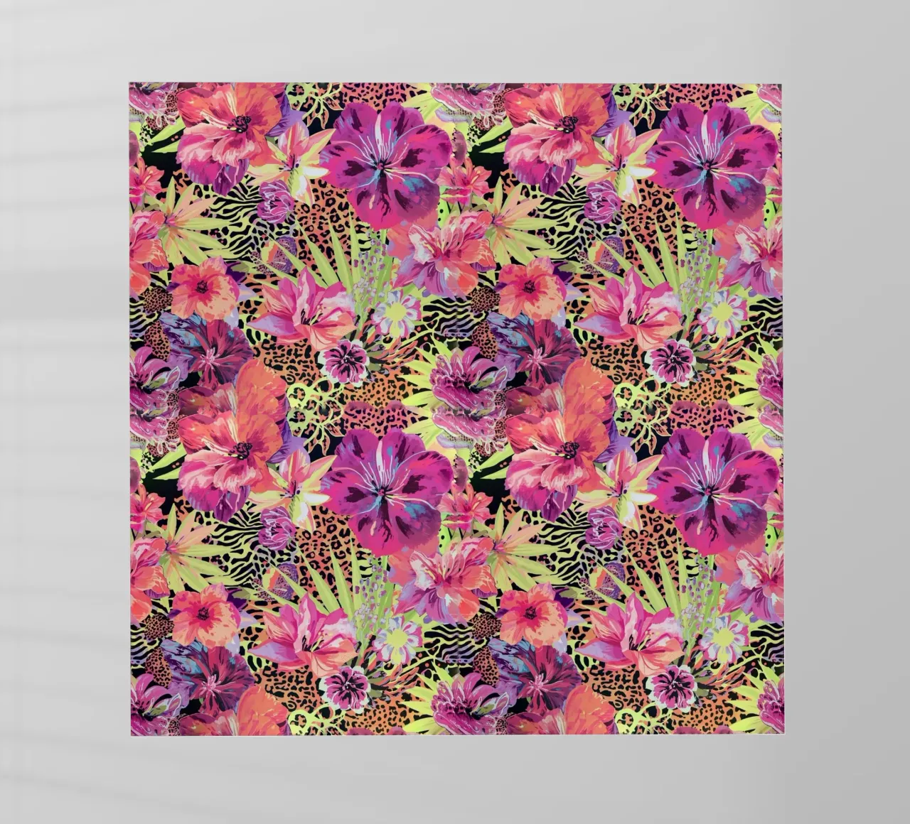 Neon Floral Leopard Pattern pellicola backlit da AzStore11