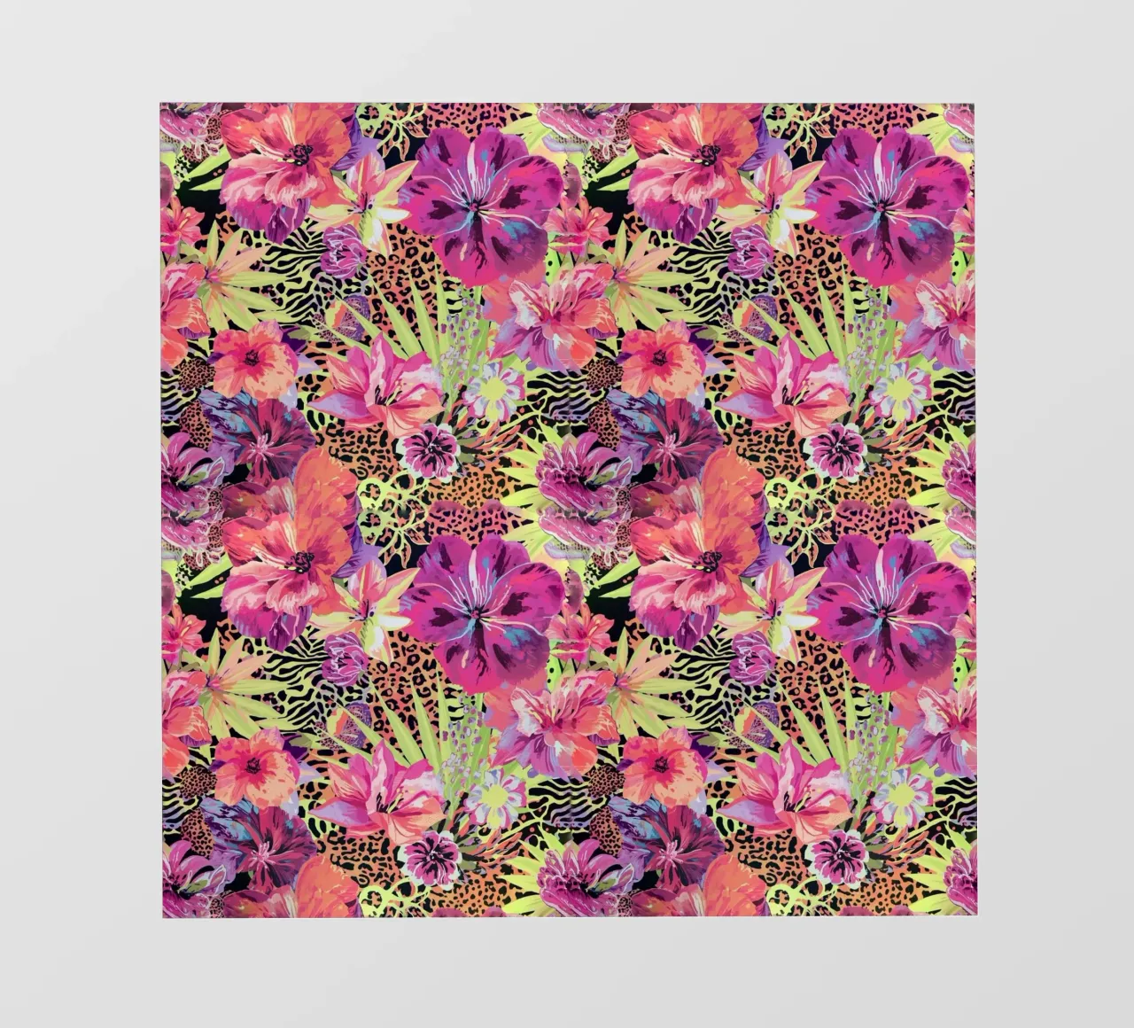 Neon Floral Leopard Pattern pellicola backlit da AzStore11