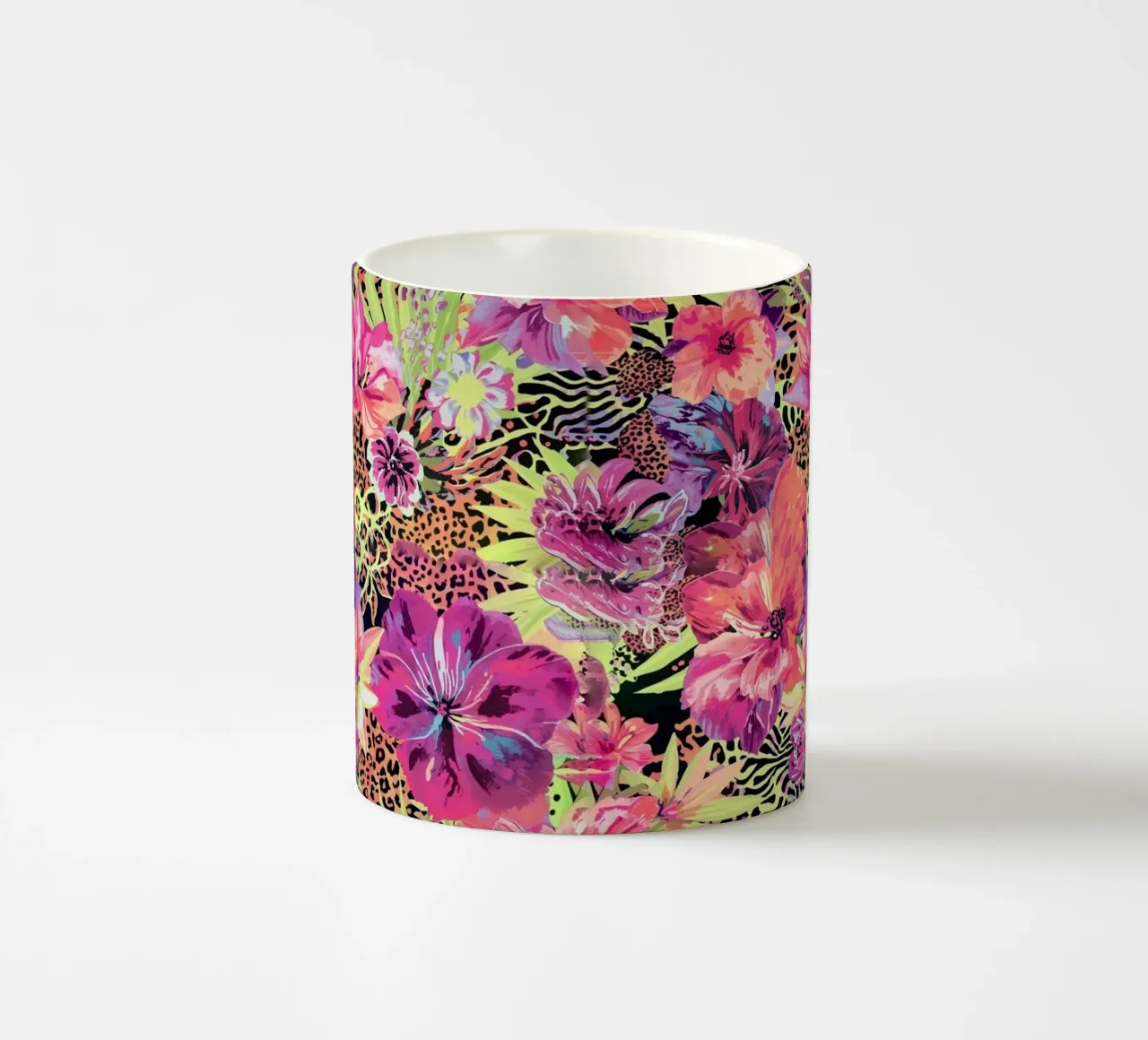 Neon Floral Leopard Pattern tazza in ceramica da AzStore11