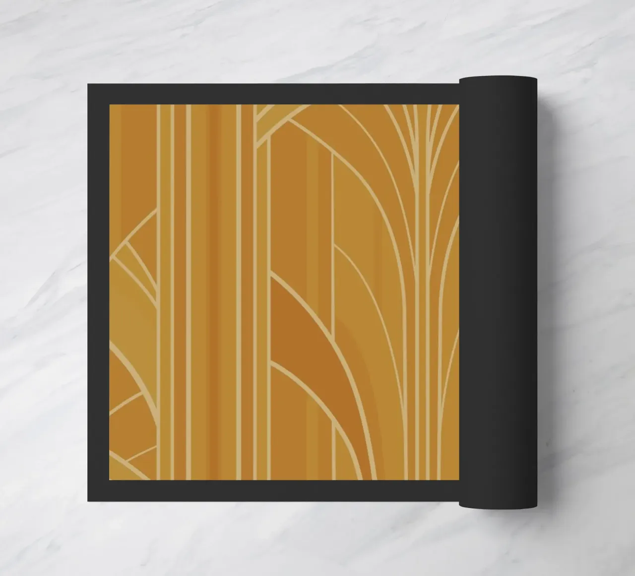 Art Deco Intertwined Architectural Arcs - Gold zerbino da Art Deco Symposium