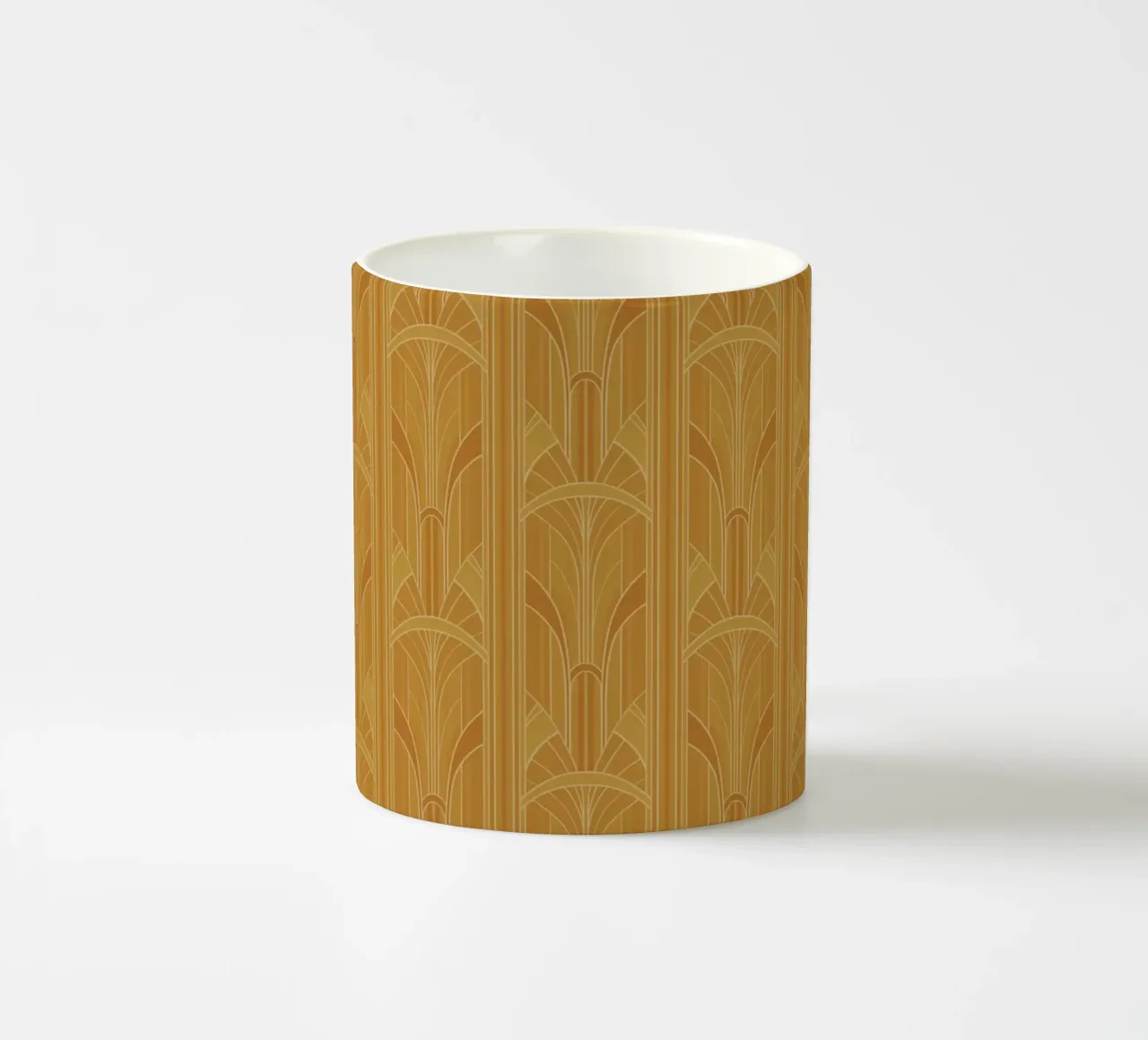 Art Deco Intertwined Architectural Arcs - Gold tazza in ceramica da Art Deco Symposium