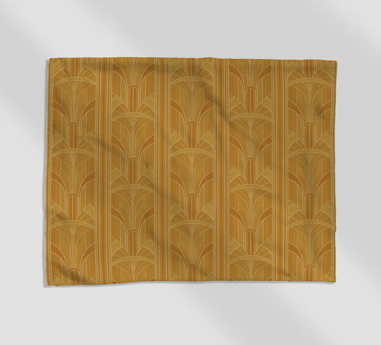 Art Deco Intertwined Architectural Arcs - Gold telo mare da Art Deco Symposium