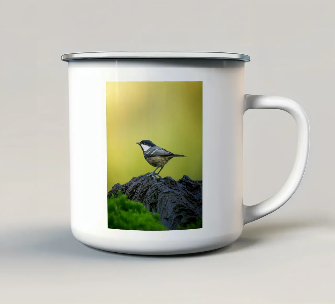 Tetta di carbone tazza in smalto da Tom's Wildlife