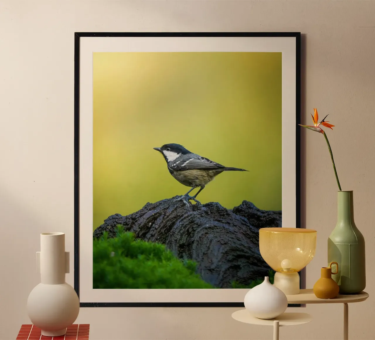 Koolmees poster van Tom's Wildlife