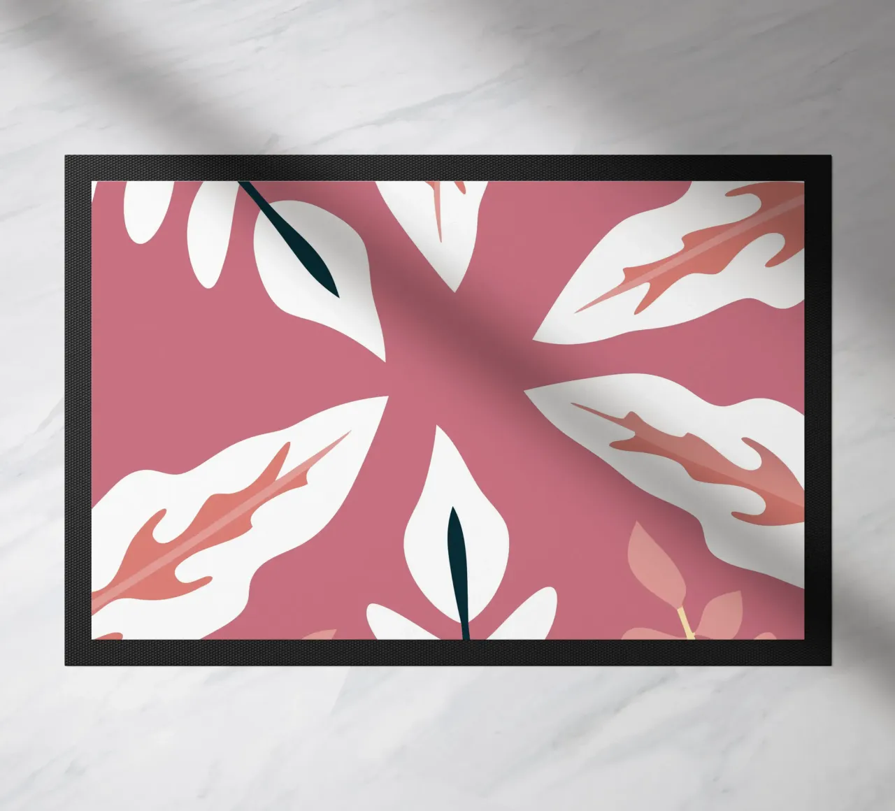 Leaf Pattern Illustration with Simple Style doormat by SPECIAL FLOWER PATTERNS