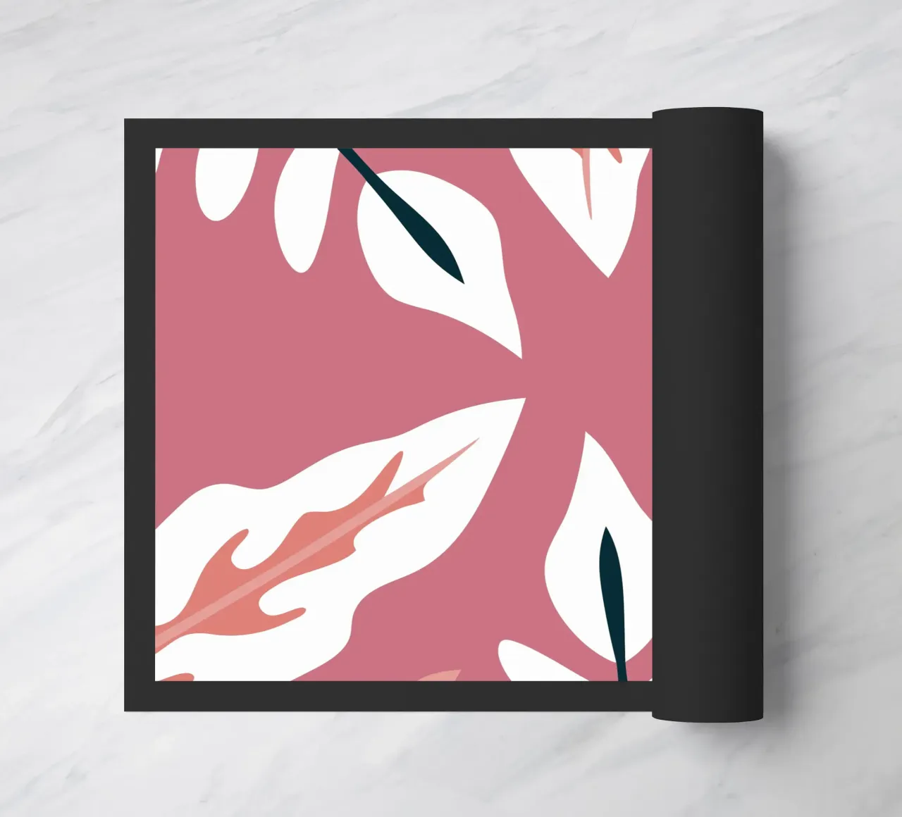 Leaf Pattern Illustration with Simple Style doormat by SPECIAL FLOWER PATTERNS