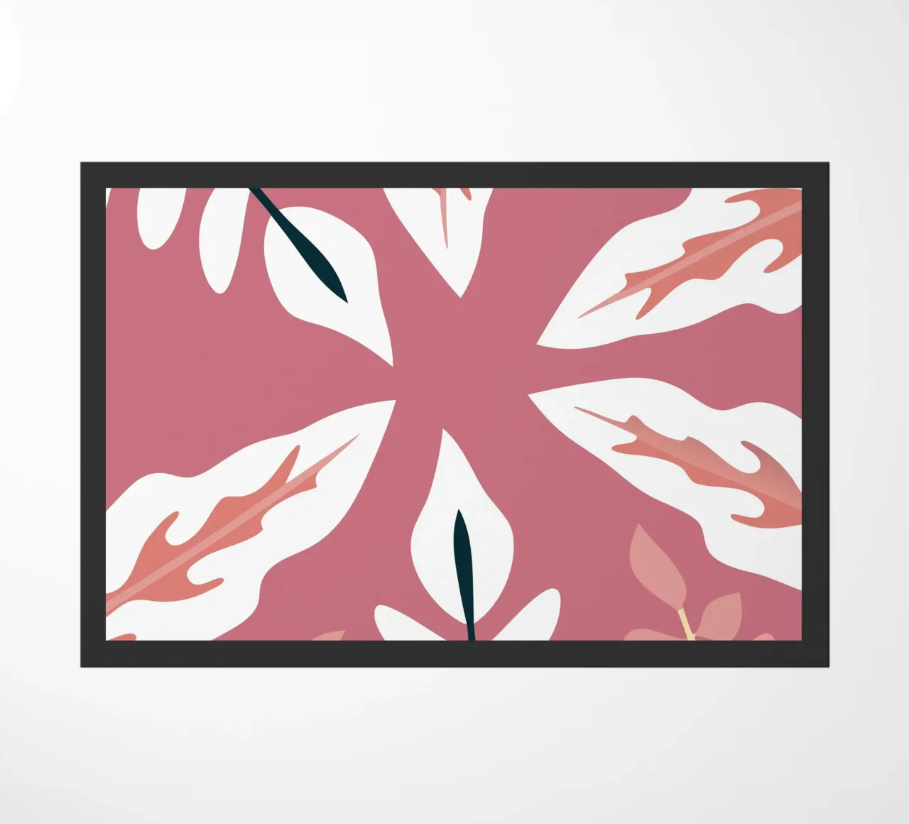 Leaf Pattern Illustration with Simple Style doormat by SPECIAL FLOWER PATTERNS