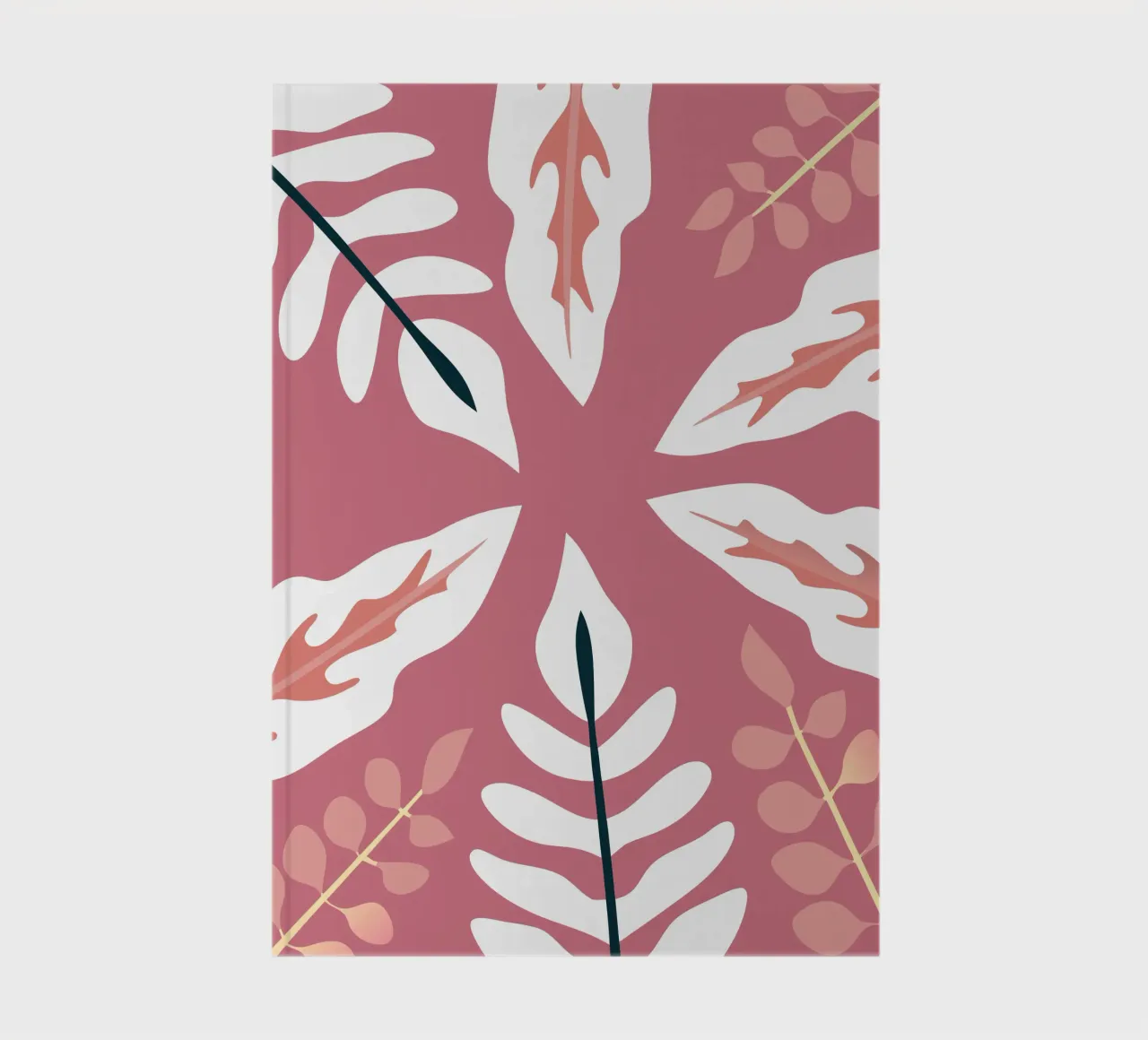 Leaf Pattern Illustration with Simple Style notebook by SPECIAL FLOWER PATTERNS