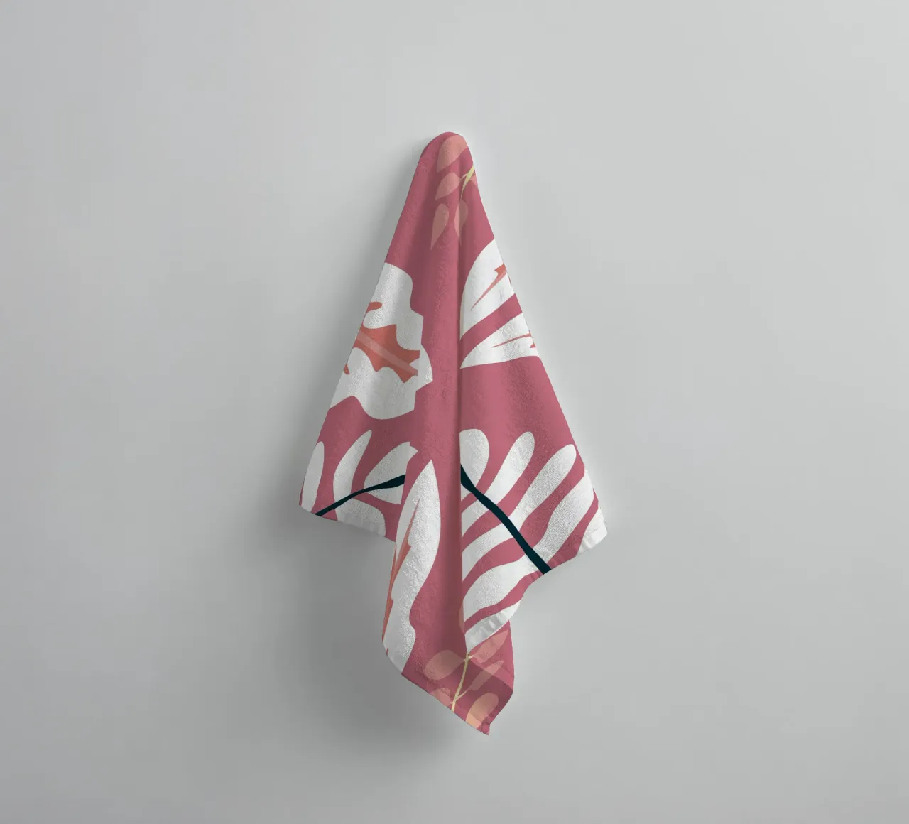 Leaf Pattern Illustration with Simple Style towel by SPECIAL FLOWER PATTERNS