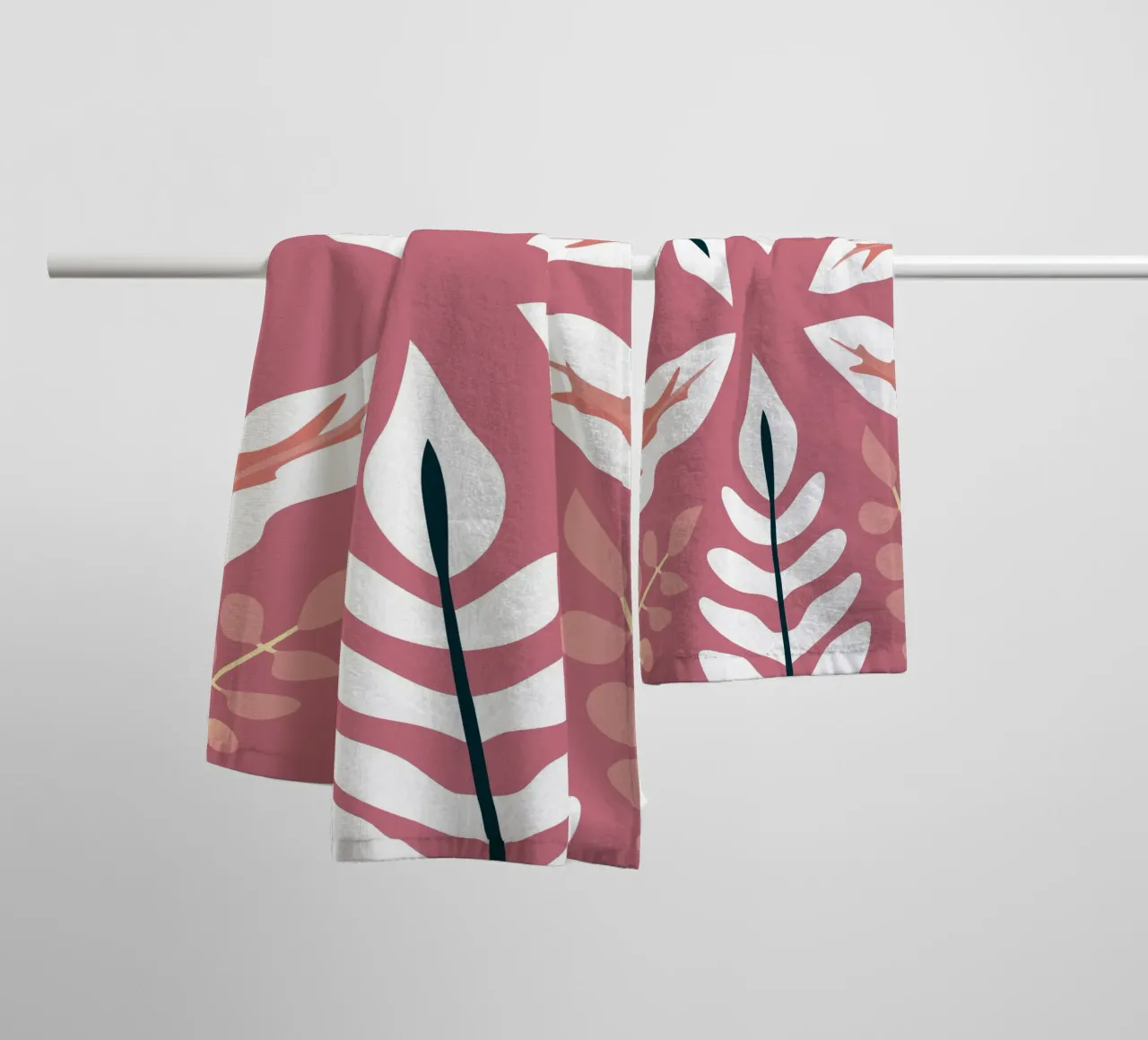 Leaf Pattern Illustration with Simple Style towel by SPECIAL FLOWER PATTERNS