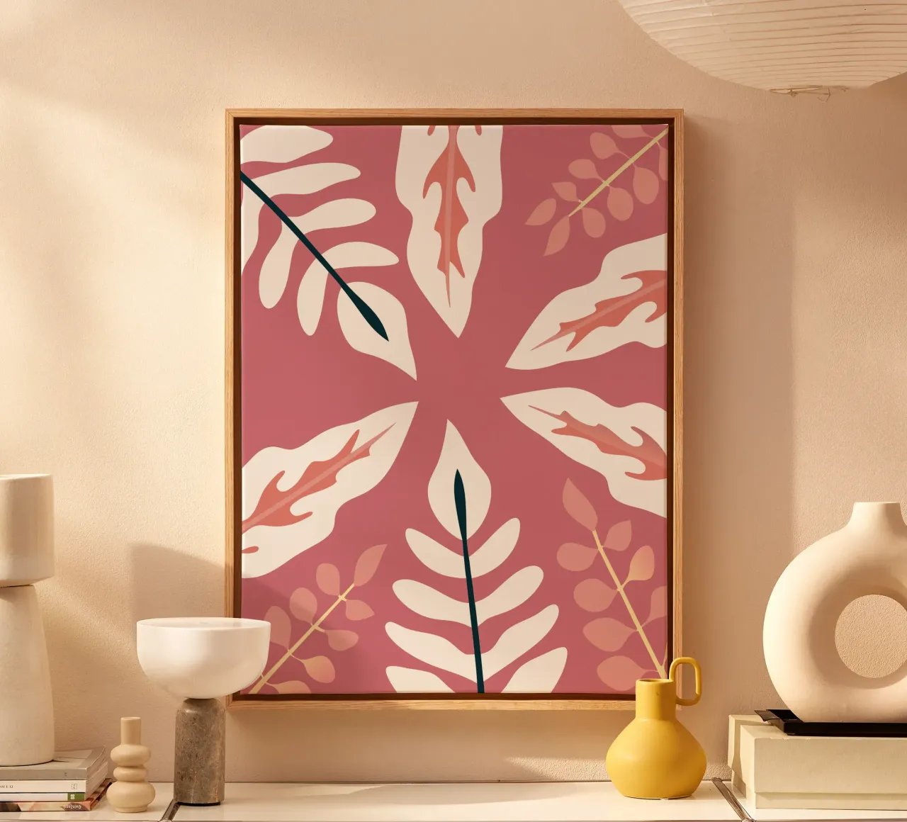 Leaf Pattern Illustration with Simple Style canvas by SPECIAL FLOWER PATTERNS