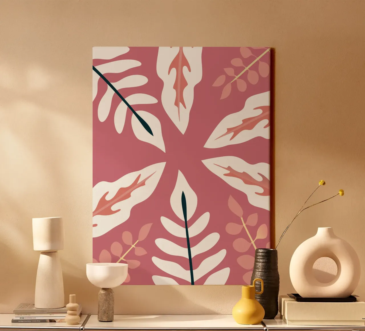 Leaf Pattern Illustration with Simple Style canvas by SPECIAL FLOWER PATTERNS