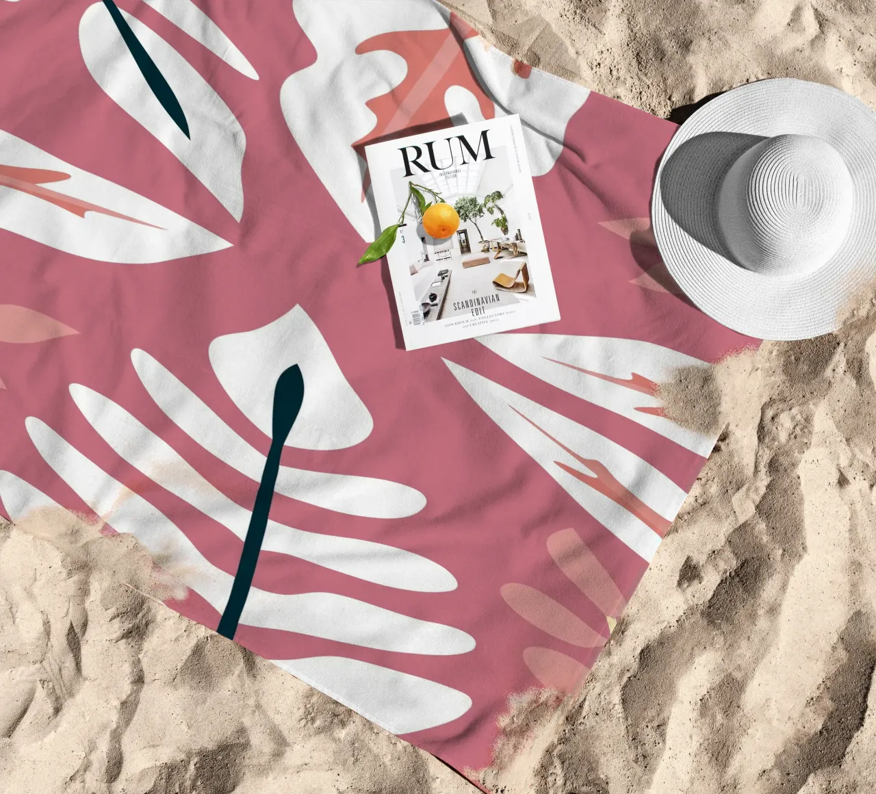 Leaf Pattern Illustration with Simple Style telo mare da SPECIAL FLOWER PATTERNS