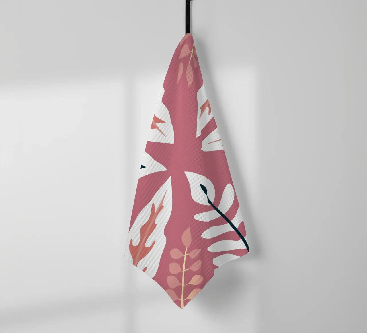 Leaf Pattern Illustration with Simple Style tea towel by SPECIAL FLOWER PATTERNS