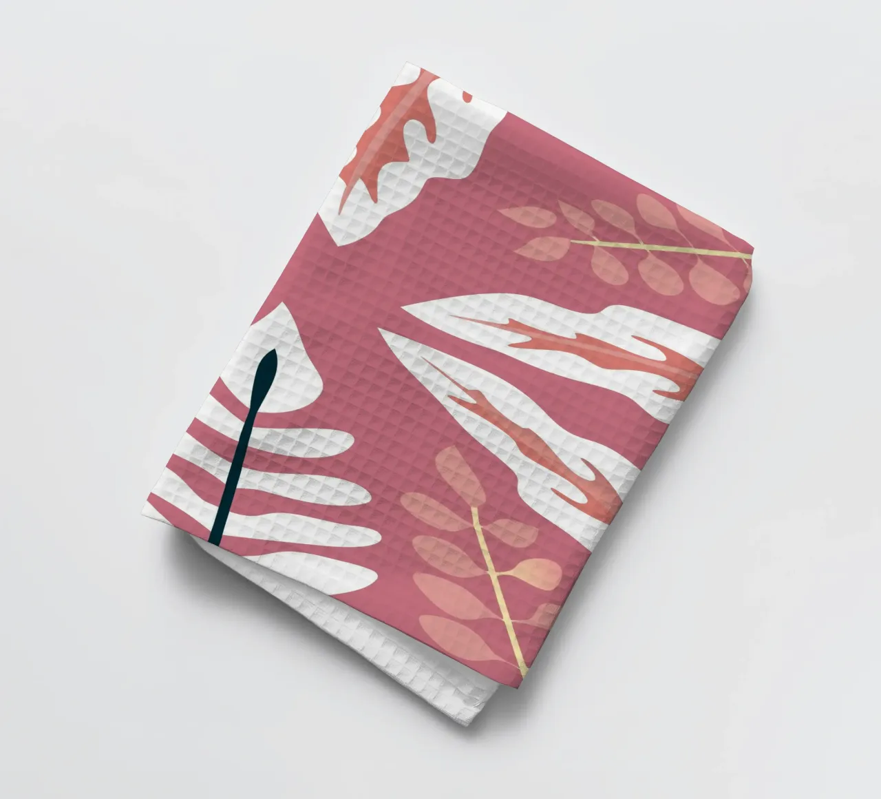 Leaf Pattern Illustration with Simple Style tea towel by SPECIAL FLOWER PATTERNS