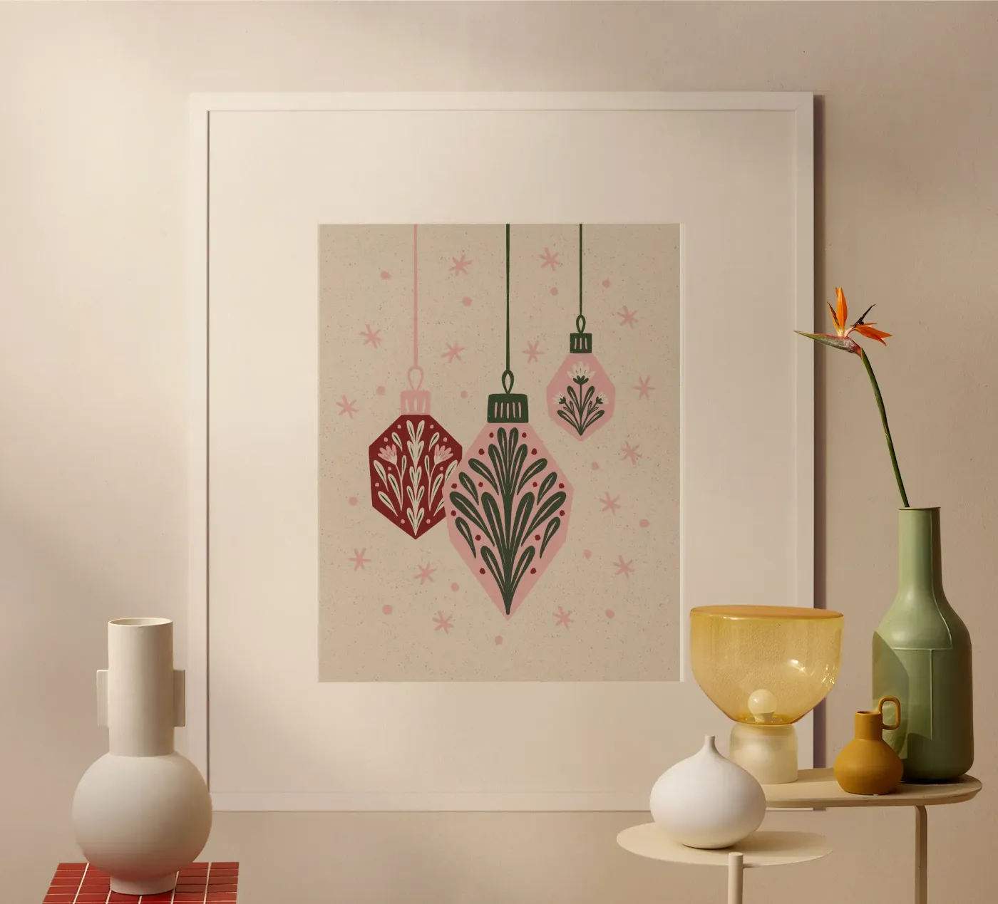 Christmas ornaments Poster von Wackapacka Holiday Shop