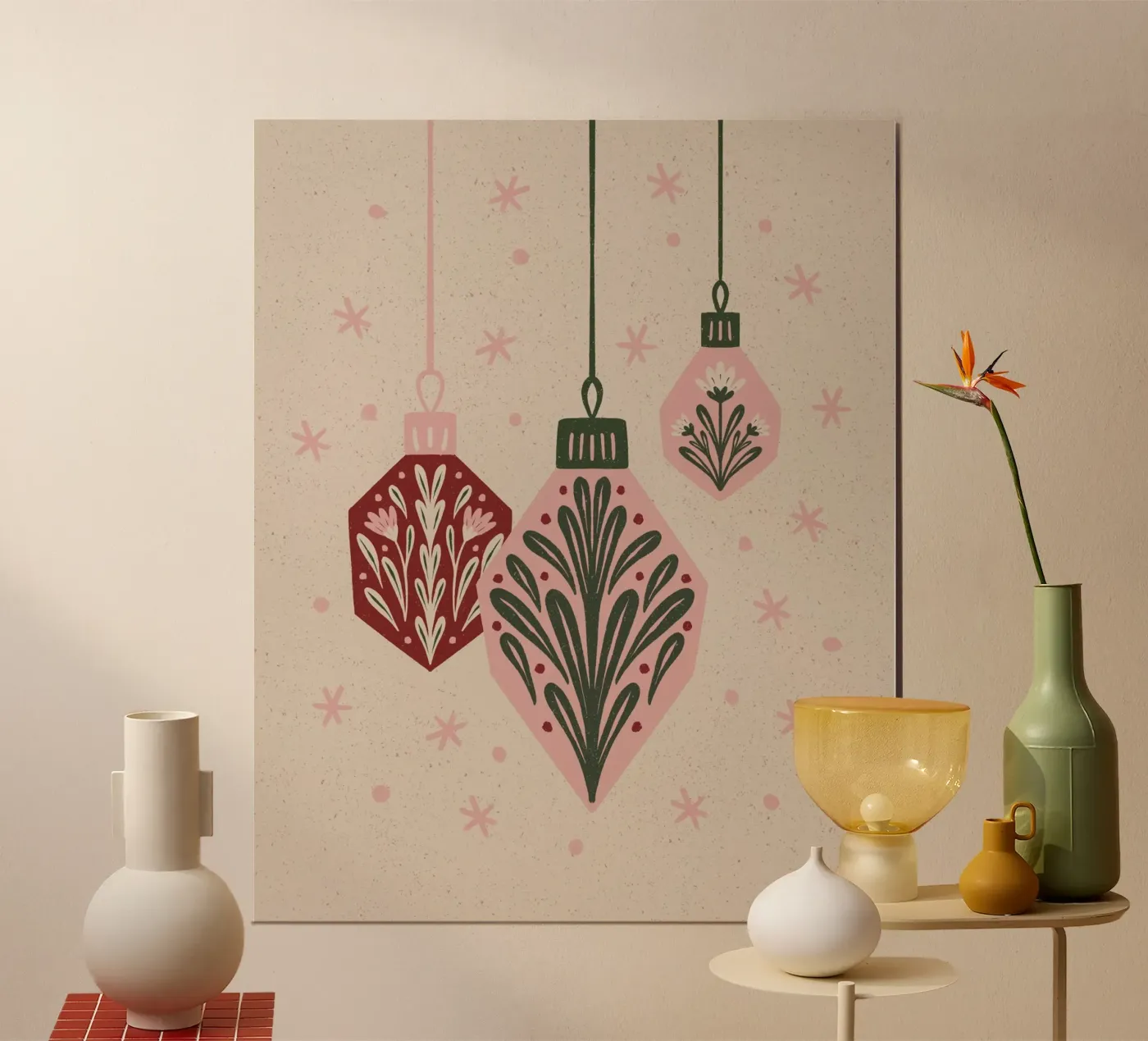 Christmas ornaments Poster von Wackapacka Holiday Shop