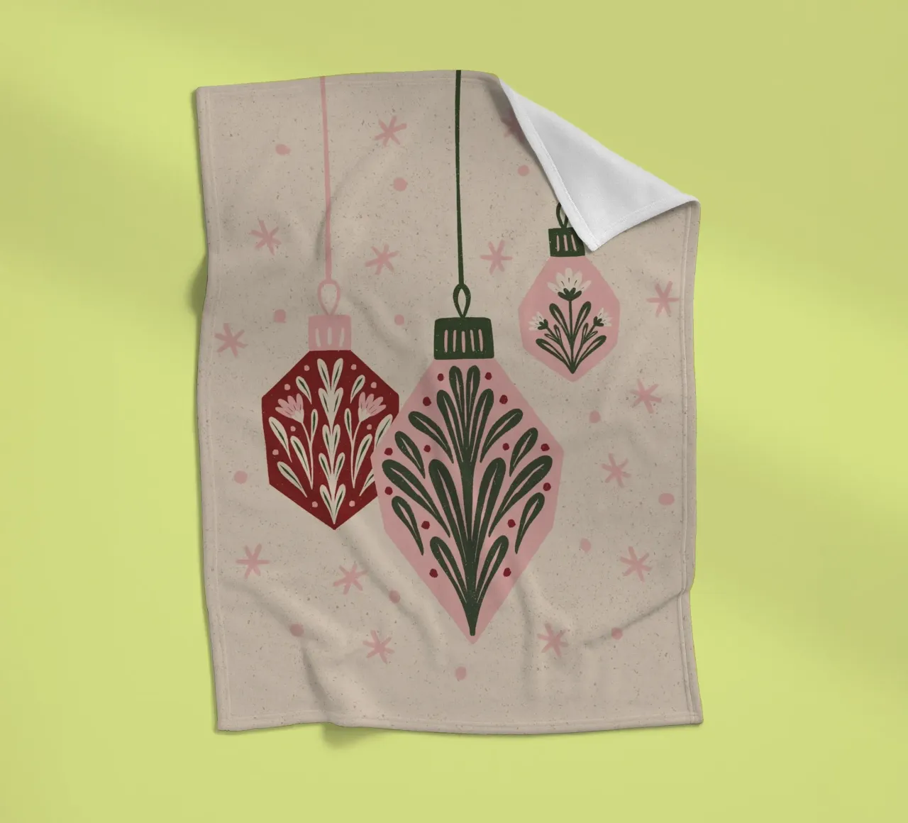 Christmas ornaments fleecedeken van Wackapacka Holiday Shop