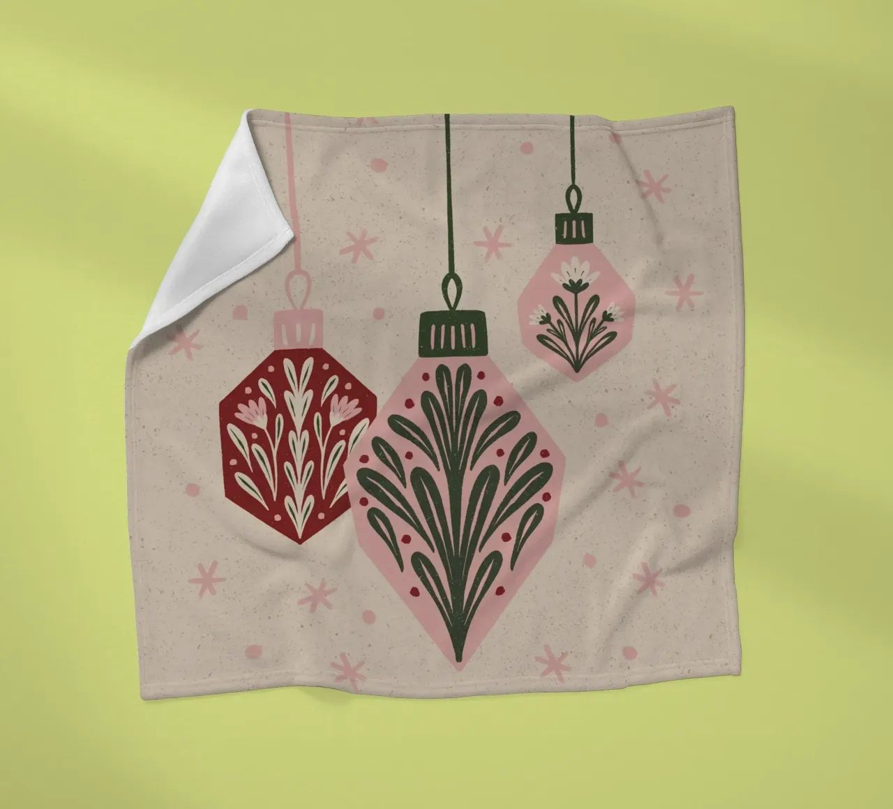 Christmas ornaments fleecedeken van Wackapacka Holiday Shop