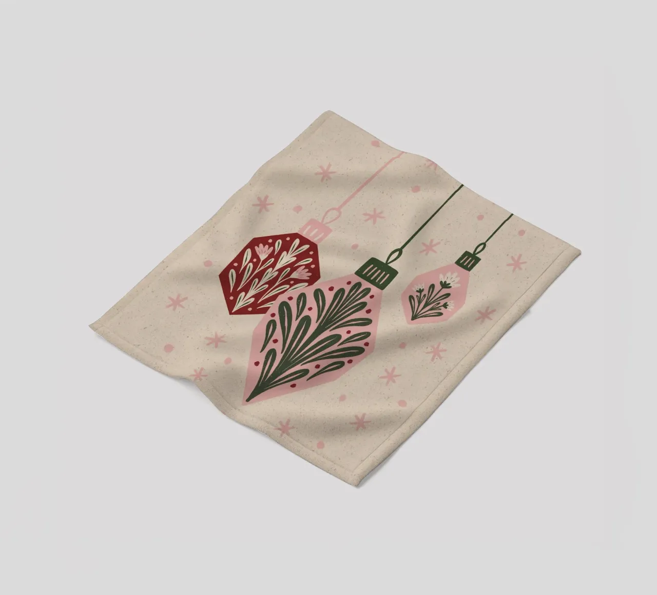 Christmas ornaments fleecedeken van Wackapacka Holiday Shop