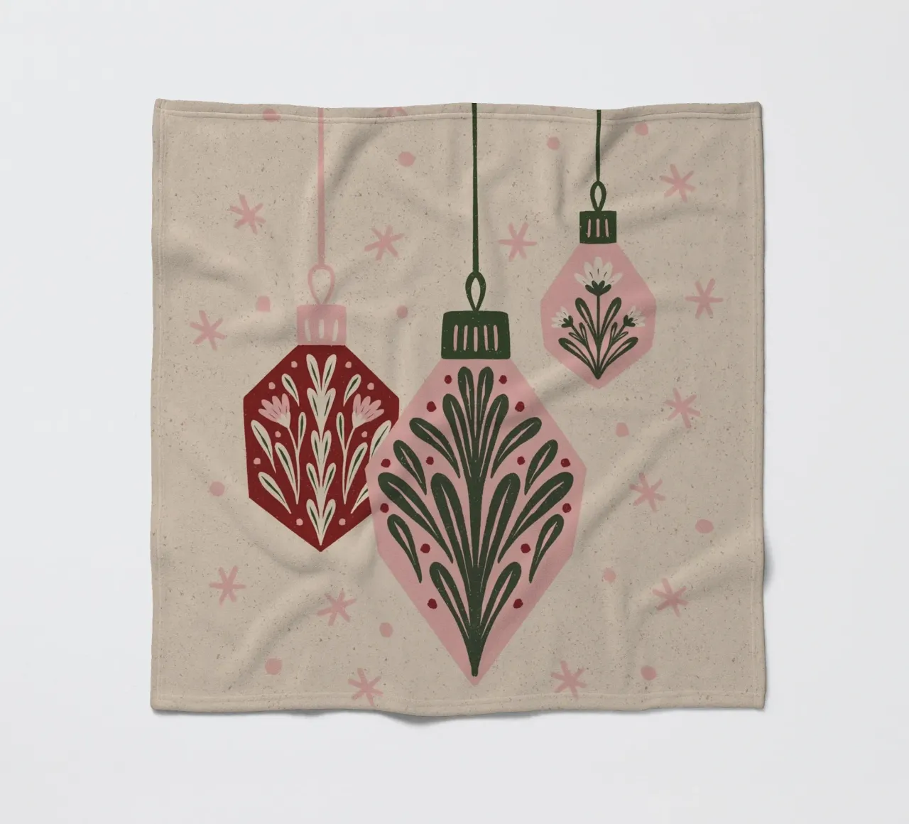 Christmas ornaments fleecedeken van Wackapacka Holiday Shop