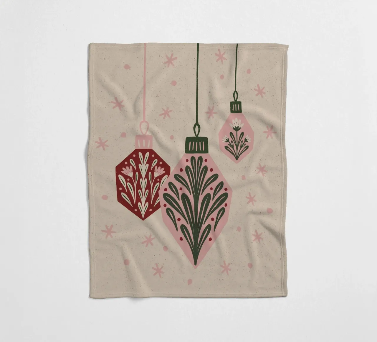 Christmas ornaments fleecedeken van Wackapacka Holiday Shop